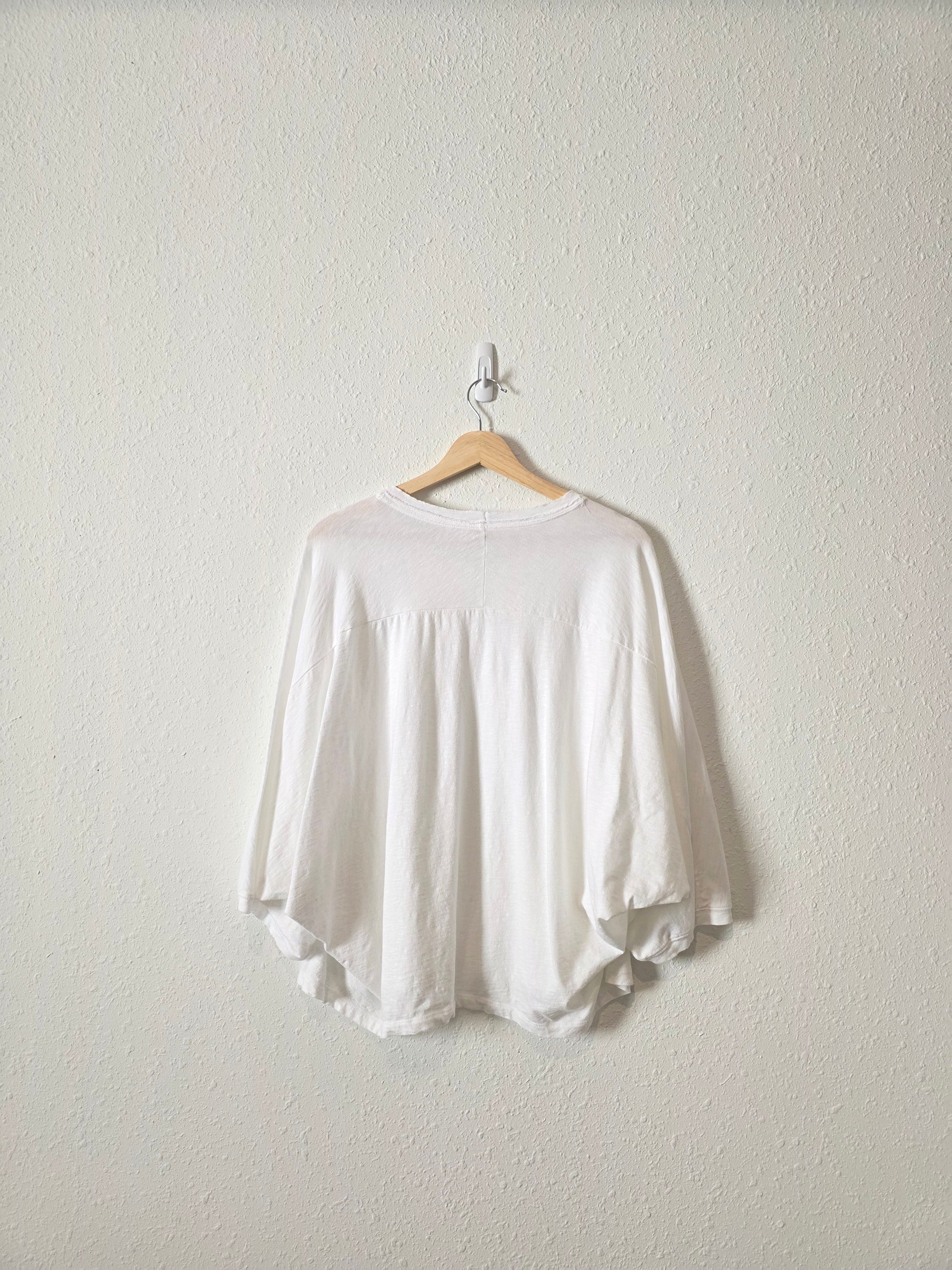 Aerie White Relaxed Cotton Tee (L)