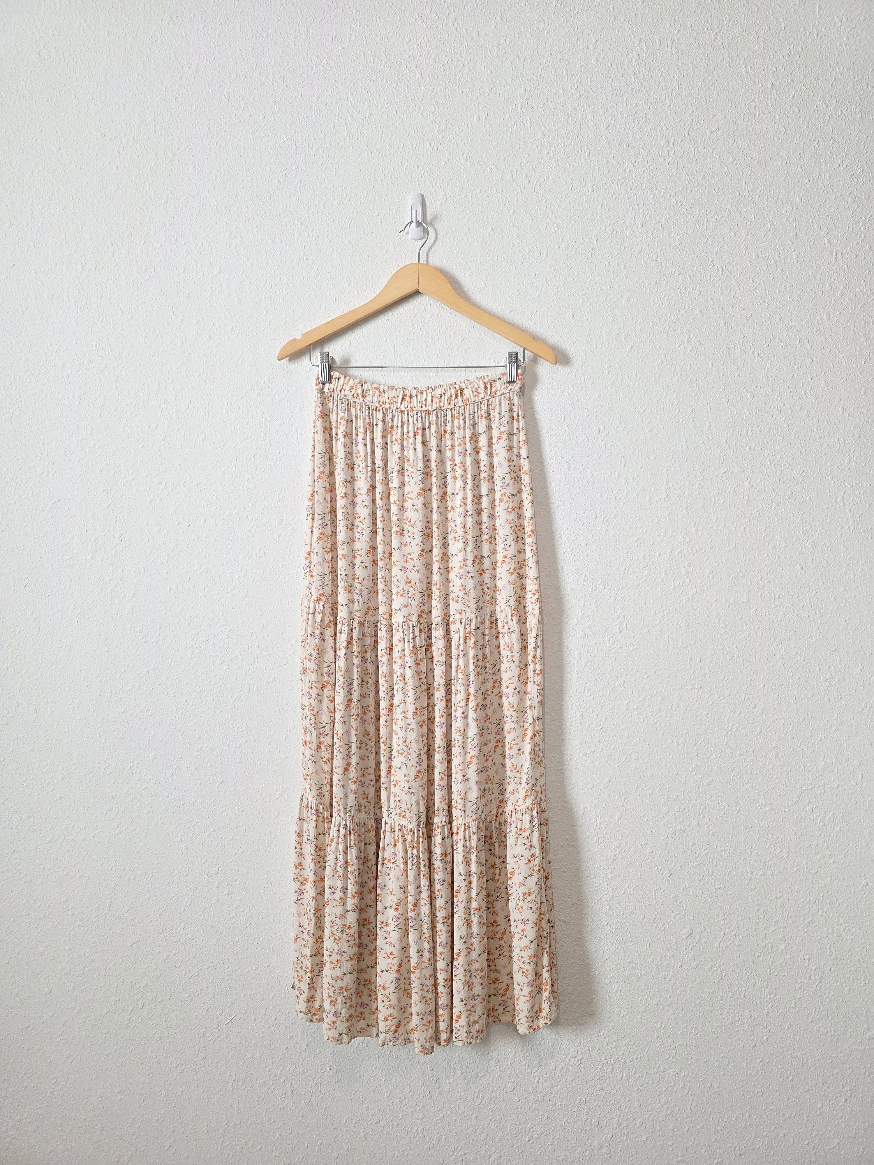 Dainty Floral Maxi Skirt (S)