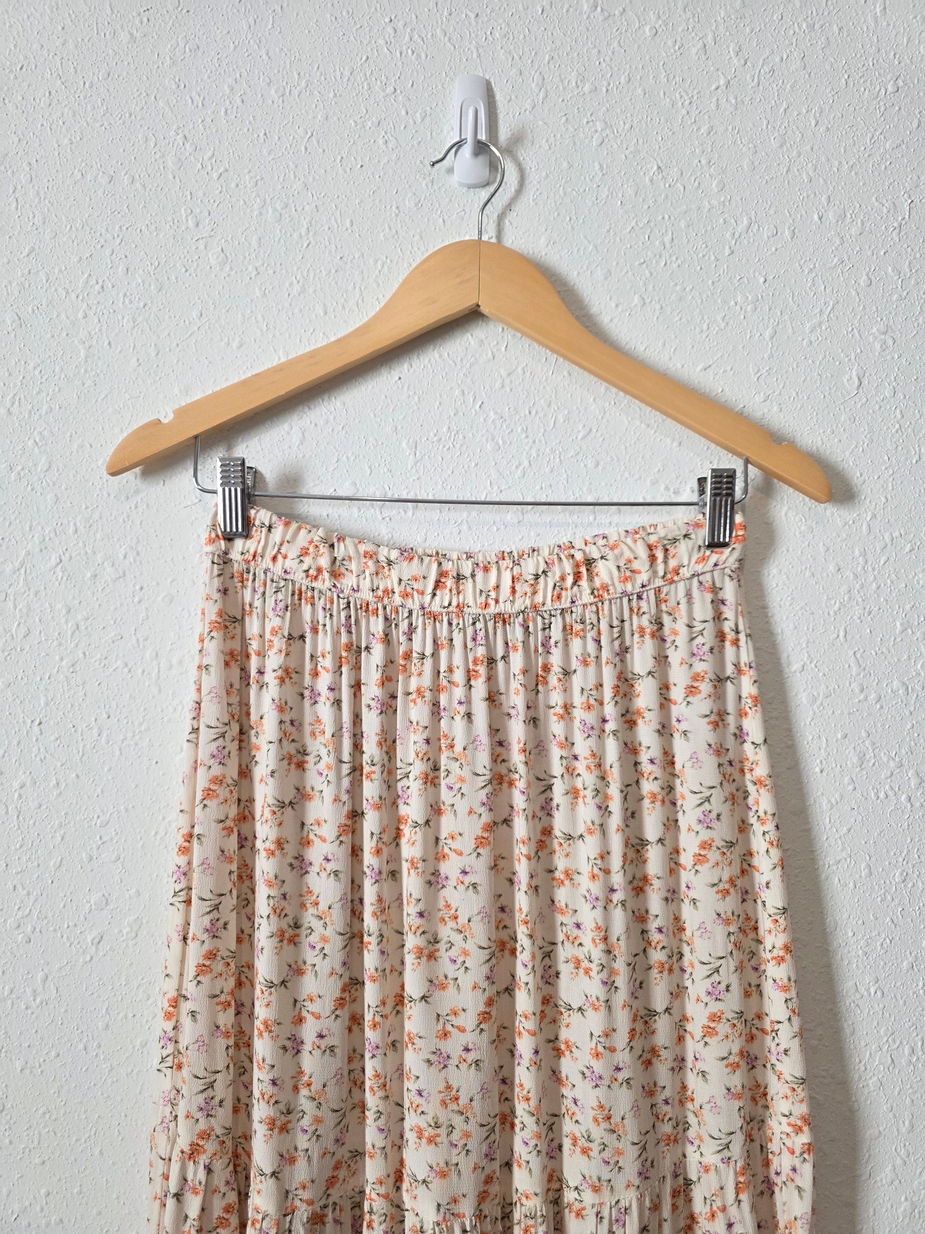 Dainty Floral Maxi Skirt (S)