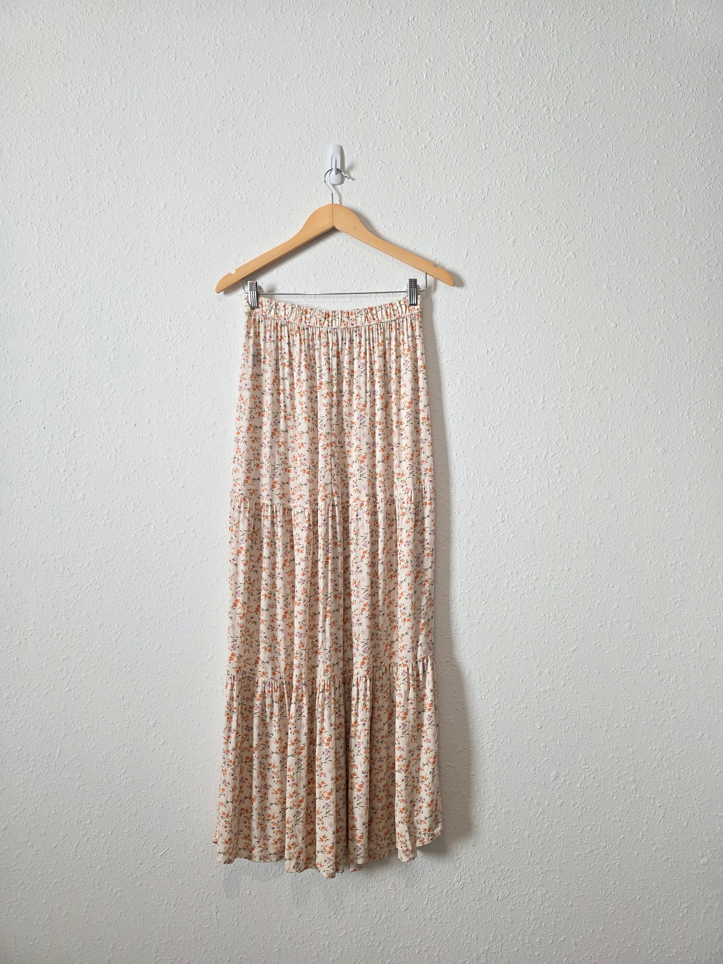 Dainty Floral Maxi Skirt (S)