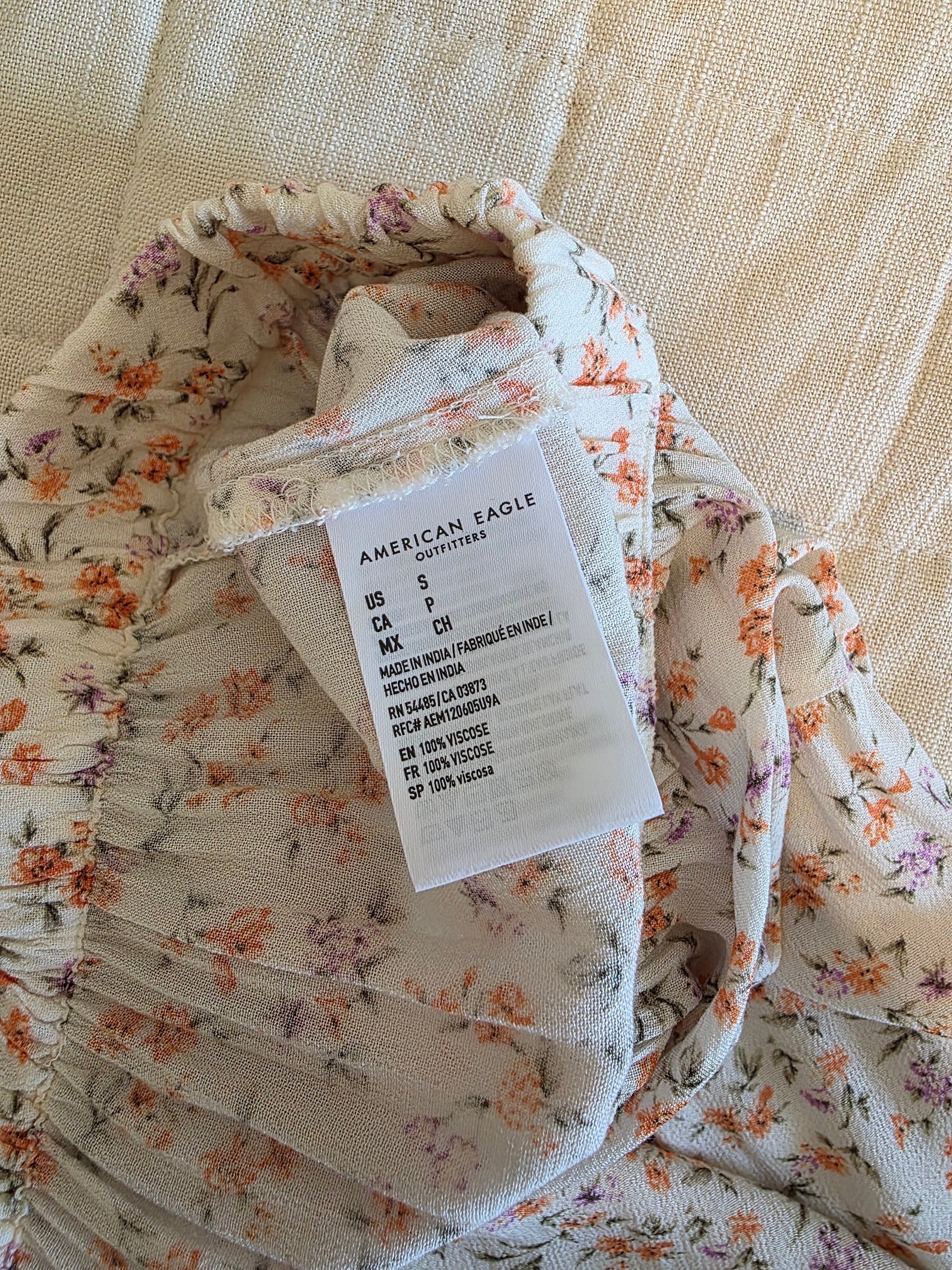 Dainty Floral Maxi Skirt (S)