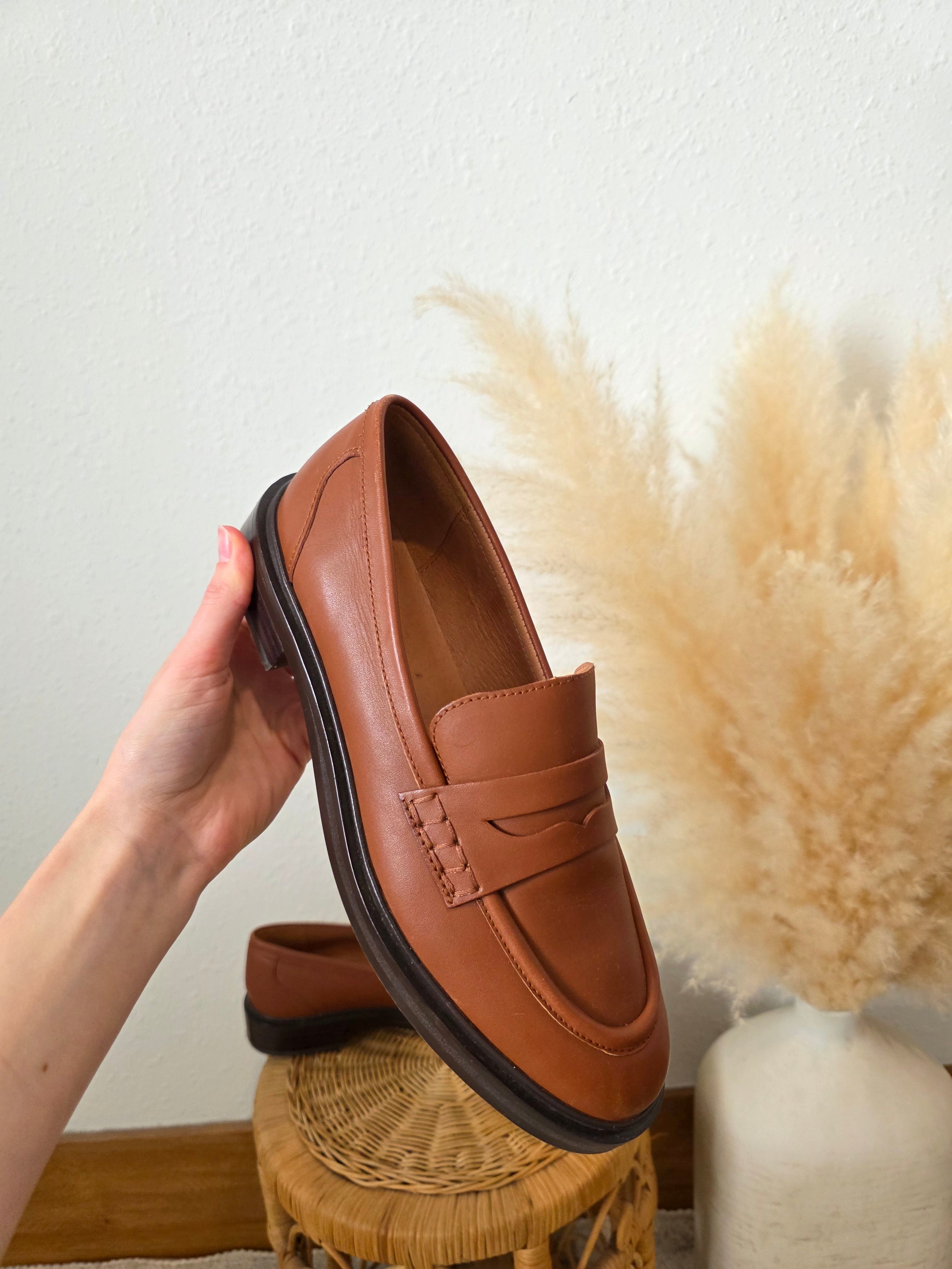 Madewell Brown Leather Loafers (10)