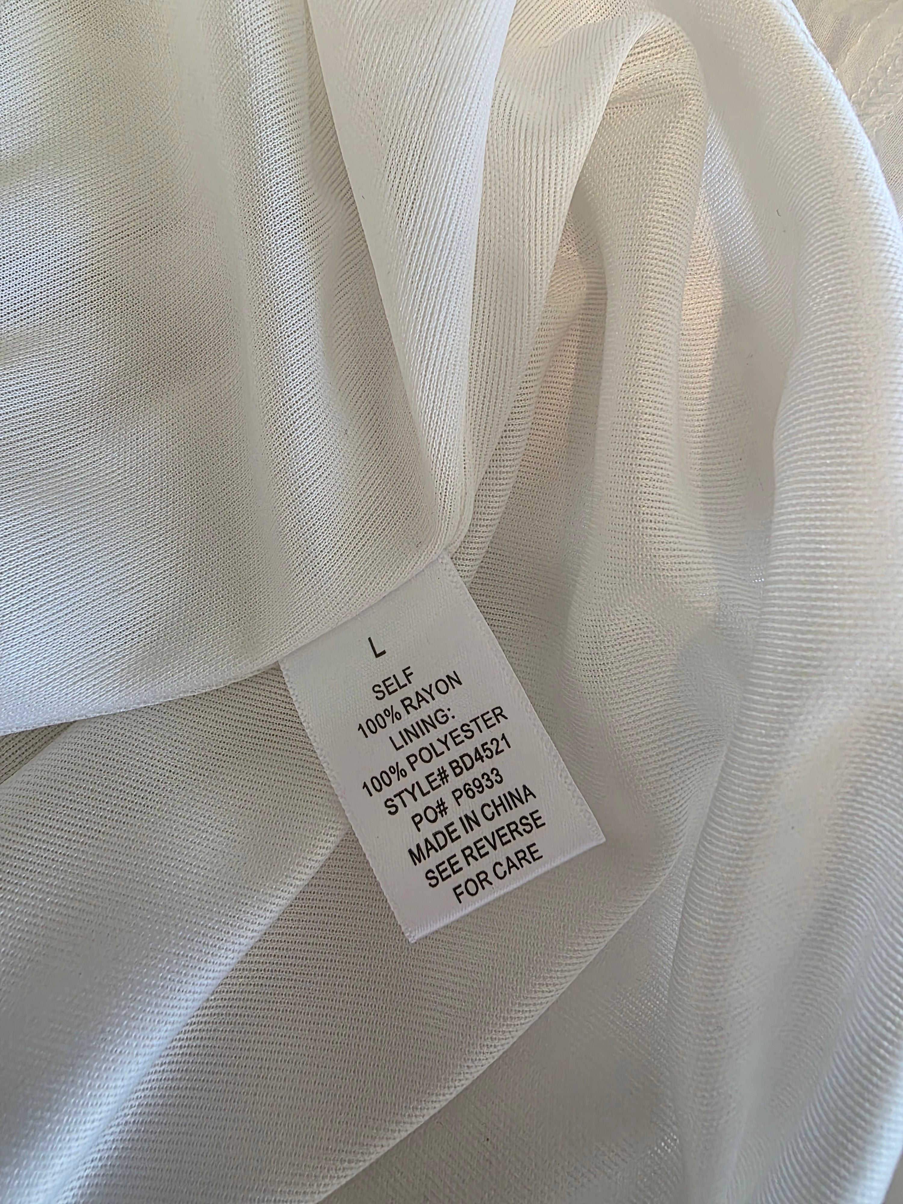 White Eyelet Maxi Dress (L)