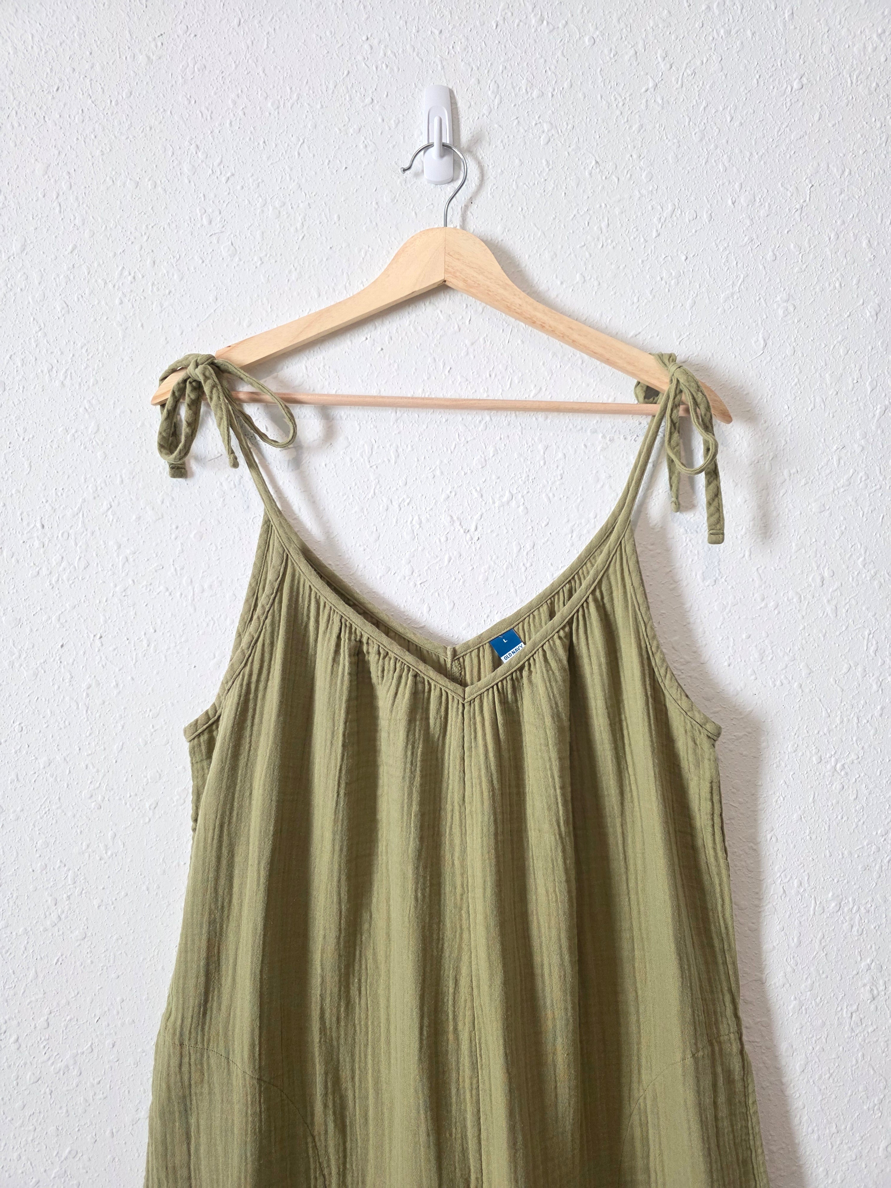 Gauze Wide Leg Jumpsuit (L)