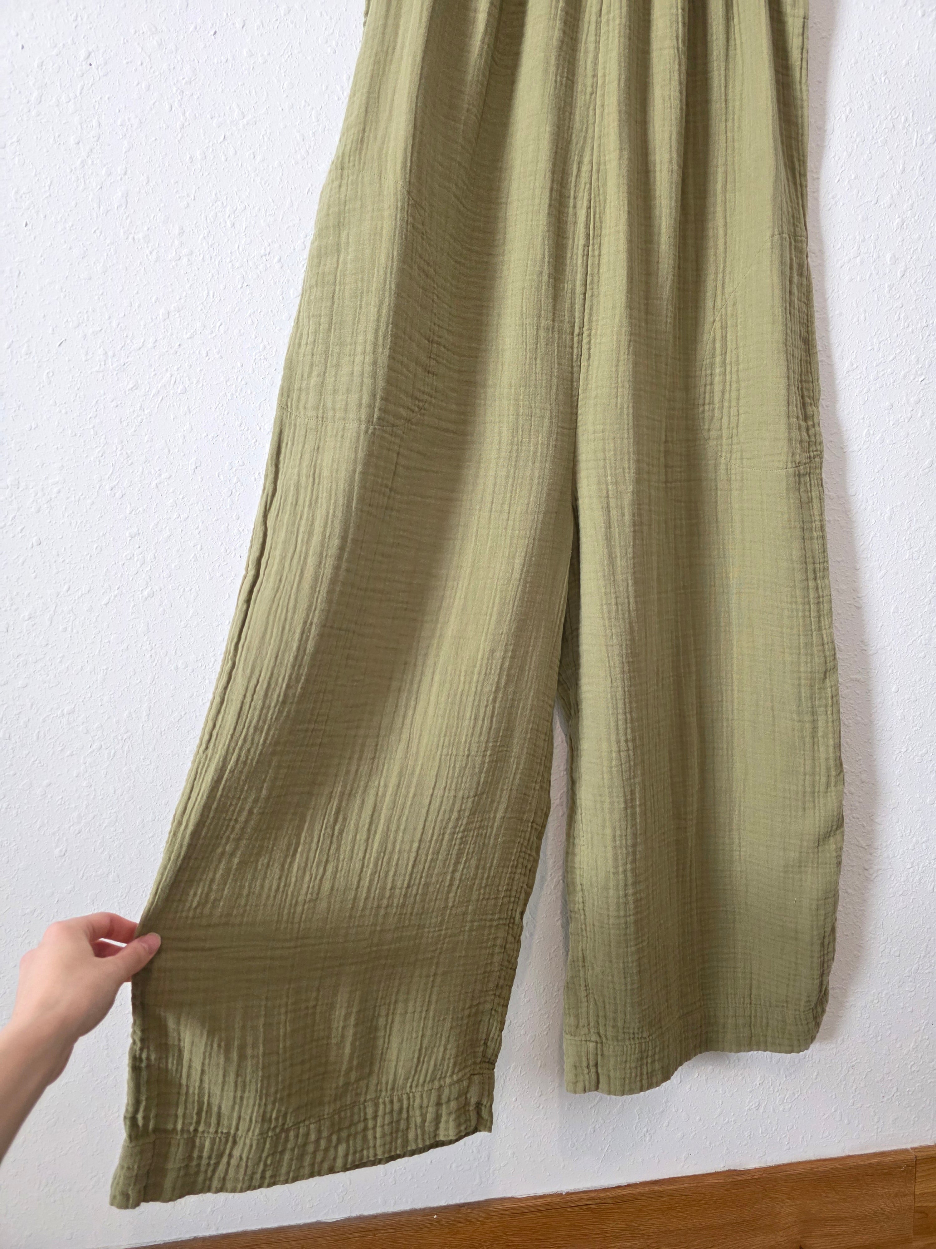Gauze Wide Leg Jumpsuit (L)