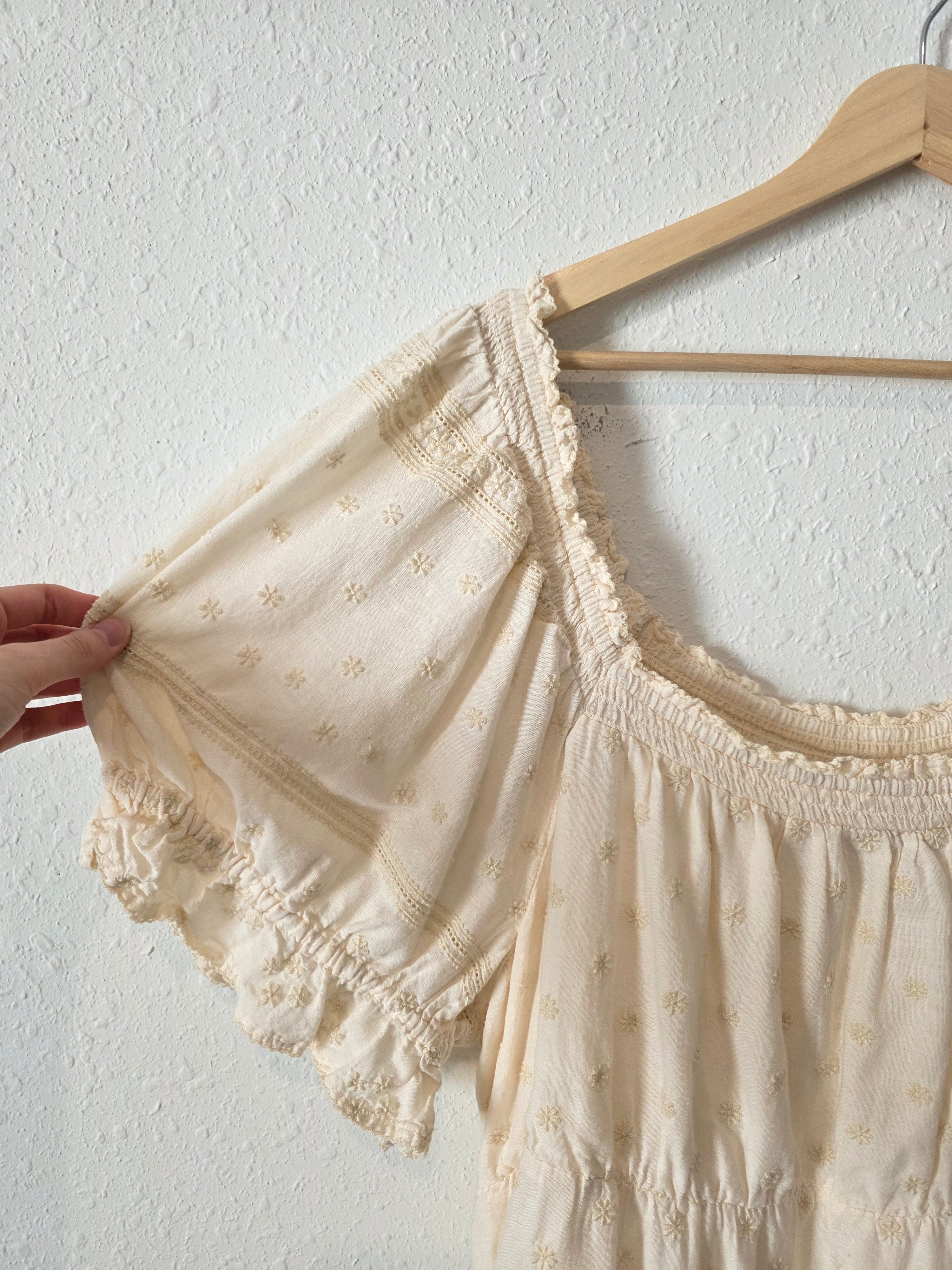Floral Embroidered Babydoll Dress (XXL)