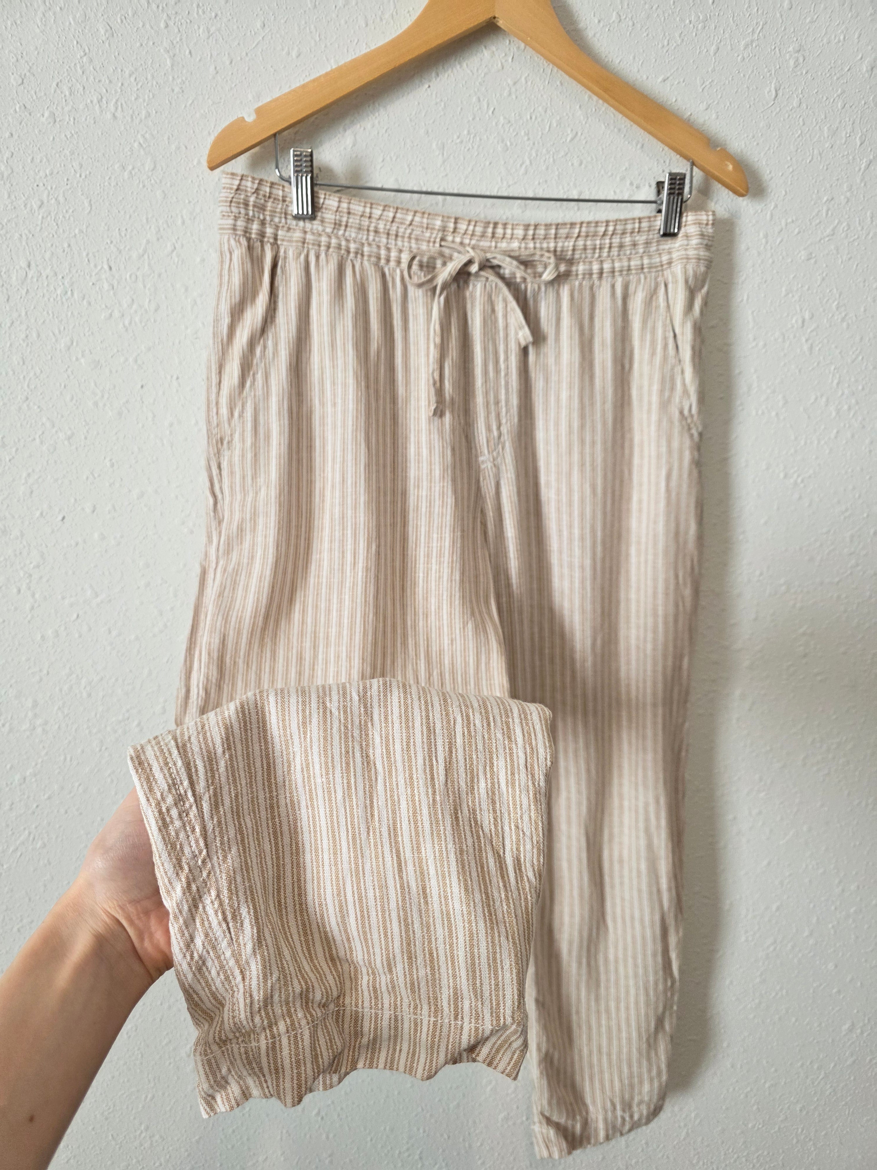 Gap Linen Striped Easy Pants (M)