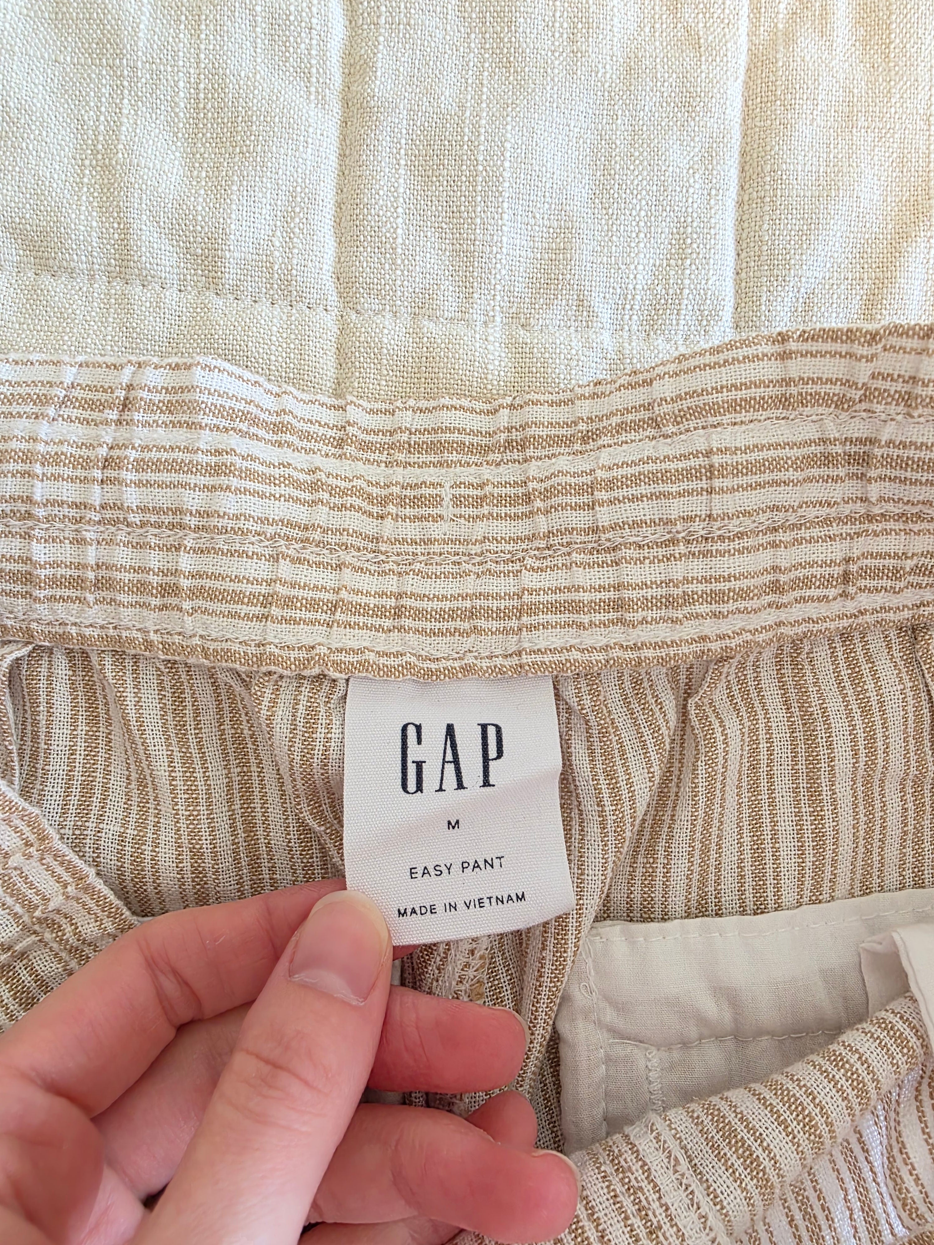 Gap Linen Striped Easy Pants (M)