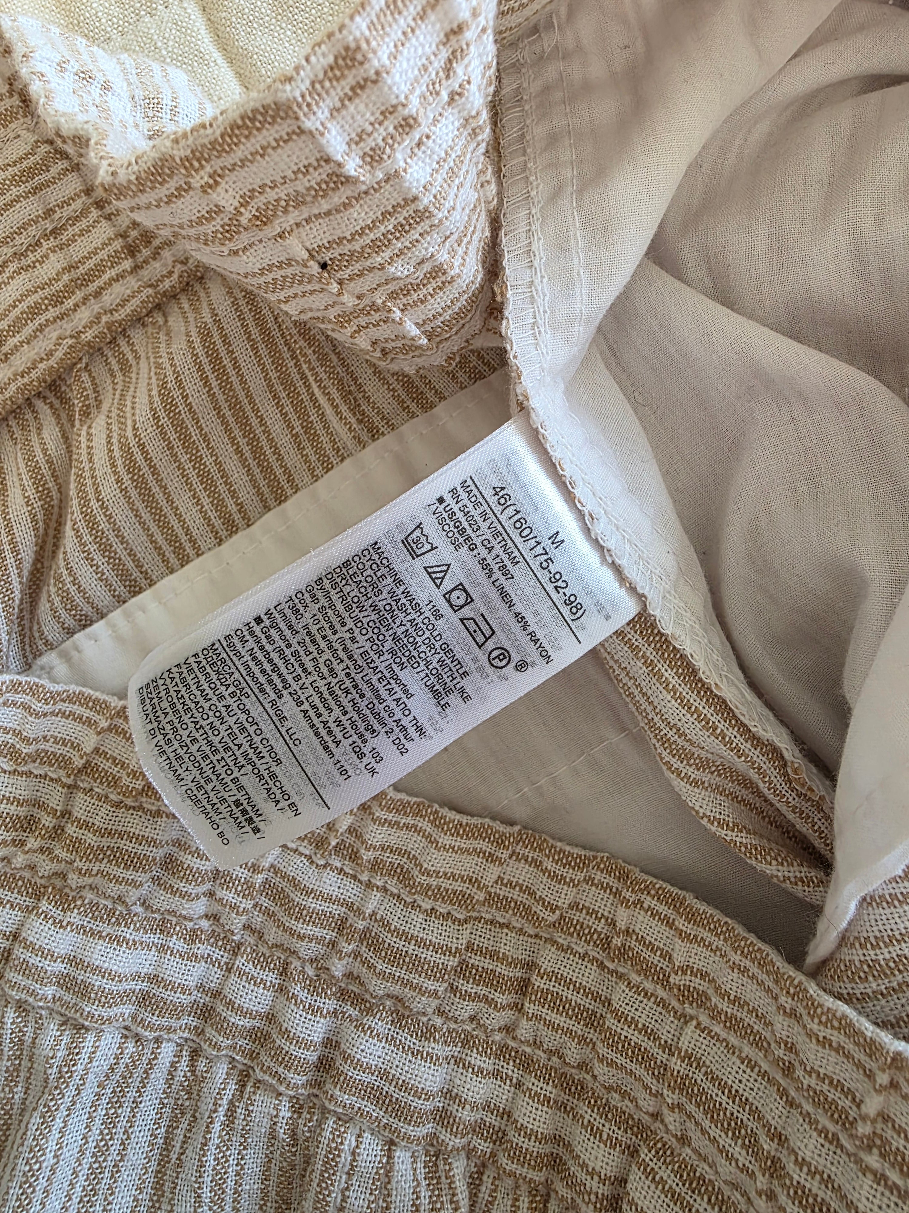 Gap Linen Striped Easy Pants (M)