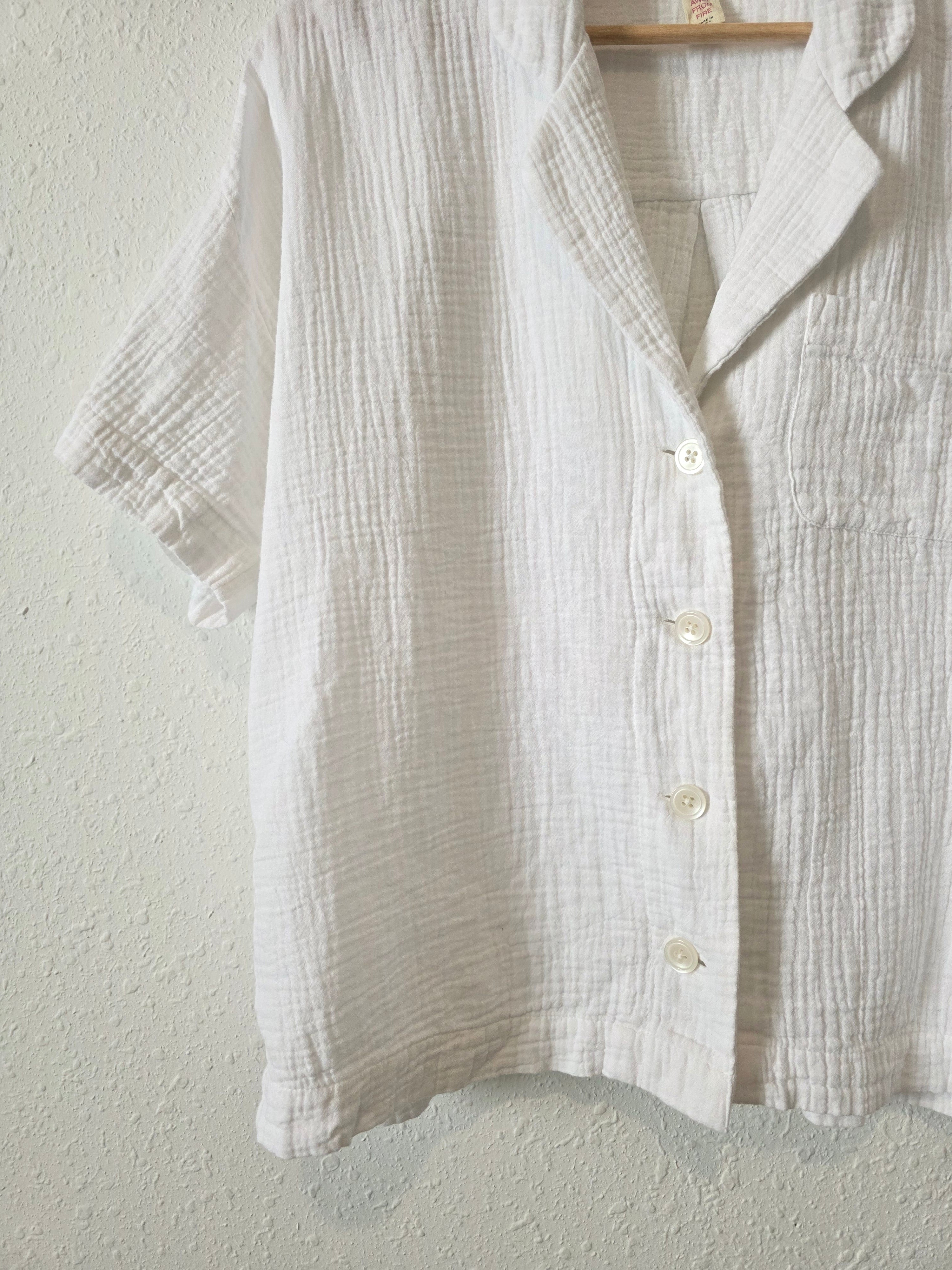 Madewell White Gauze Button Up (M)