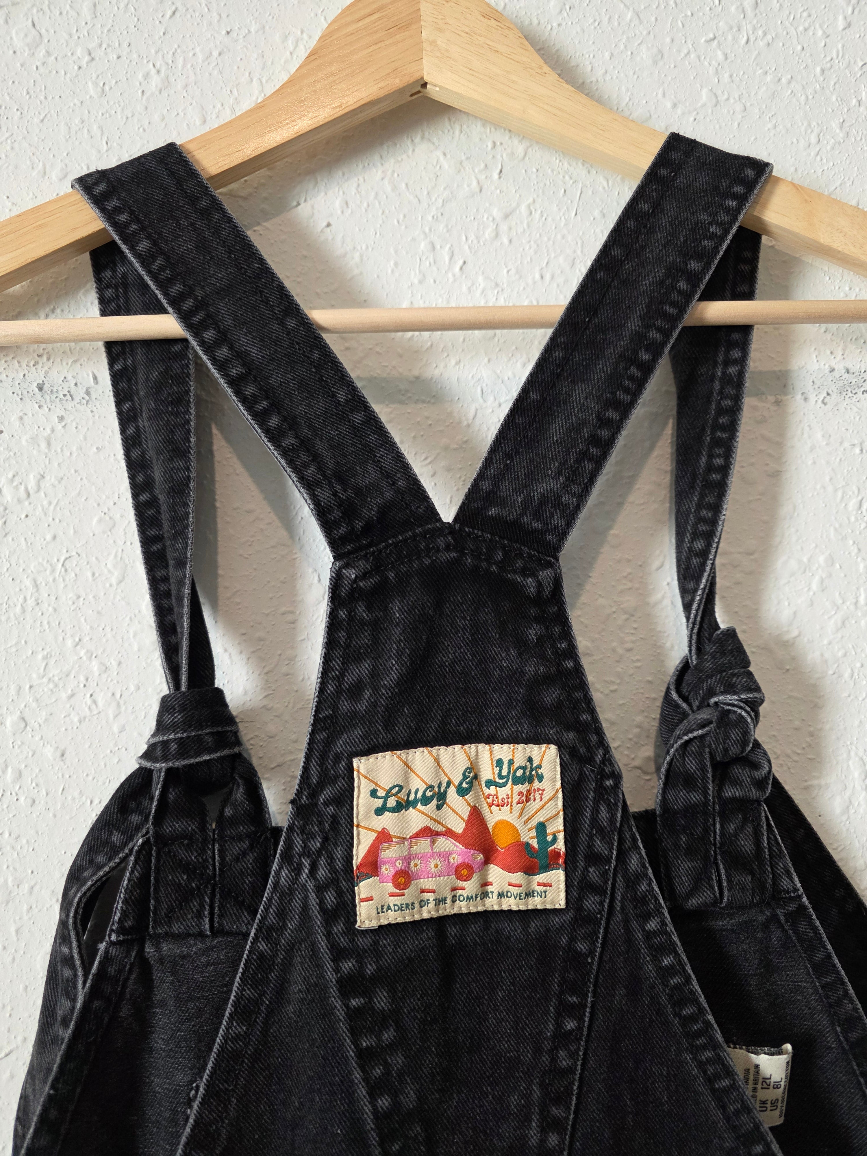 Lucy & Yak Black Denim Overalls (8L)