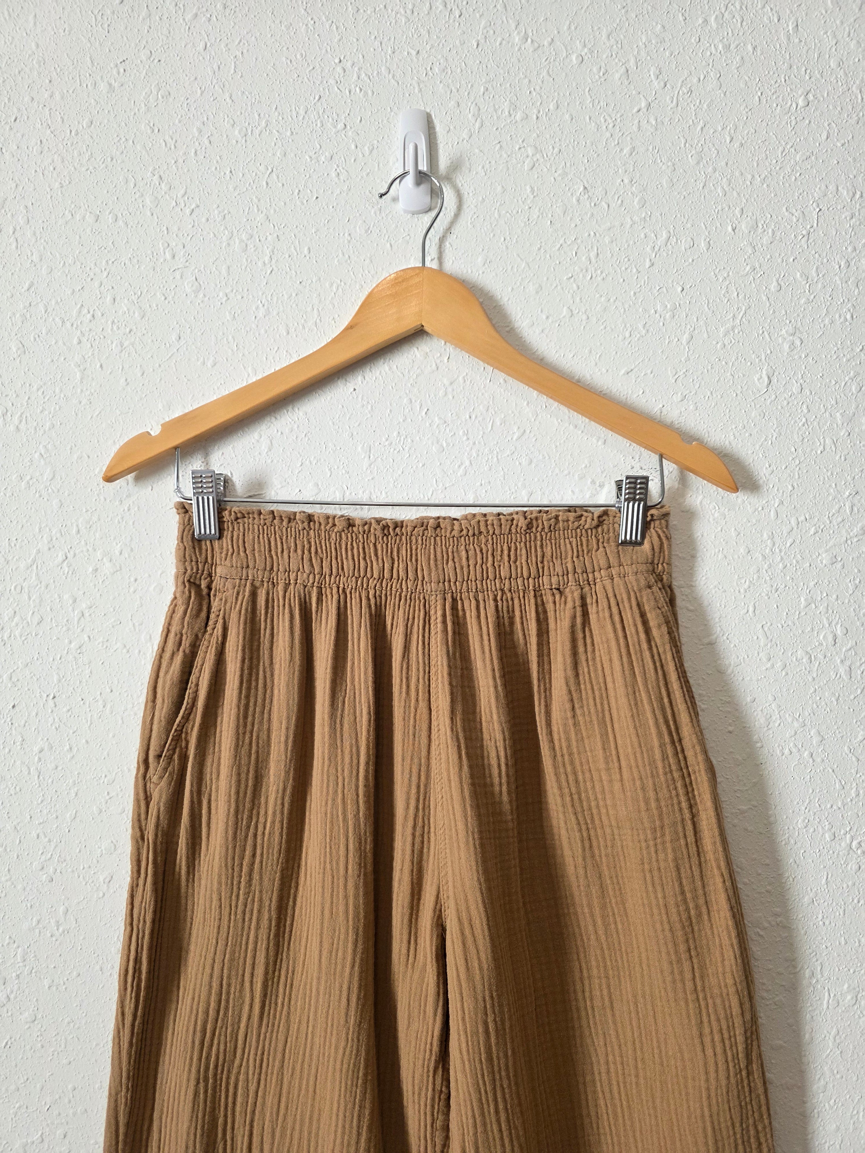 Cotton Gauze Straight Pants (S)