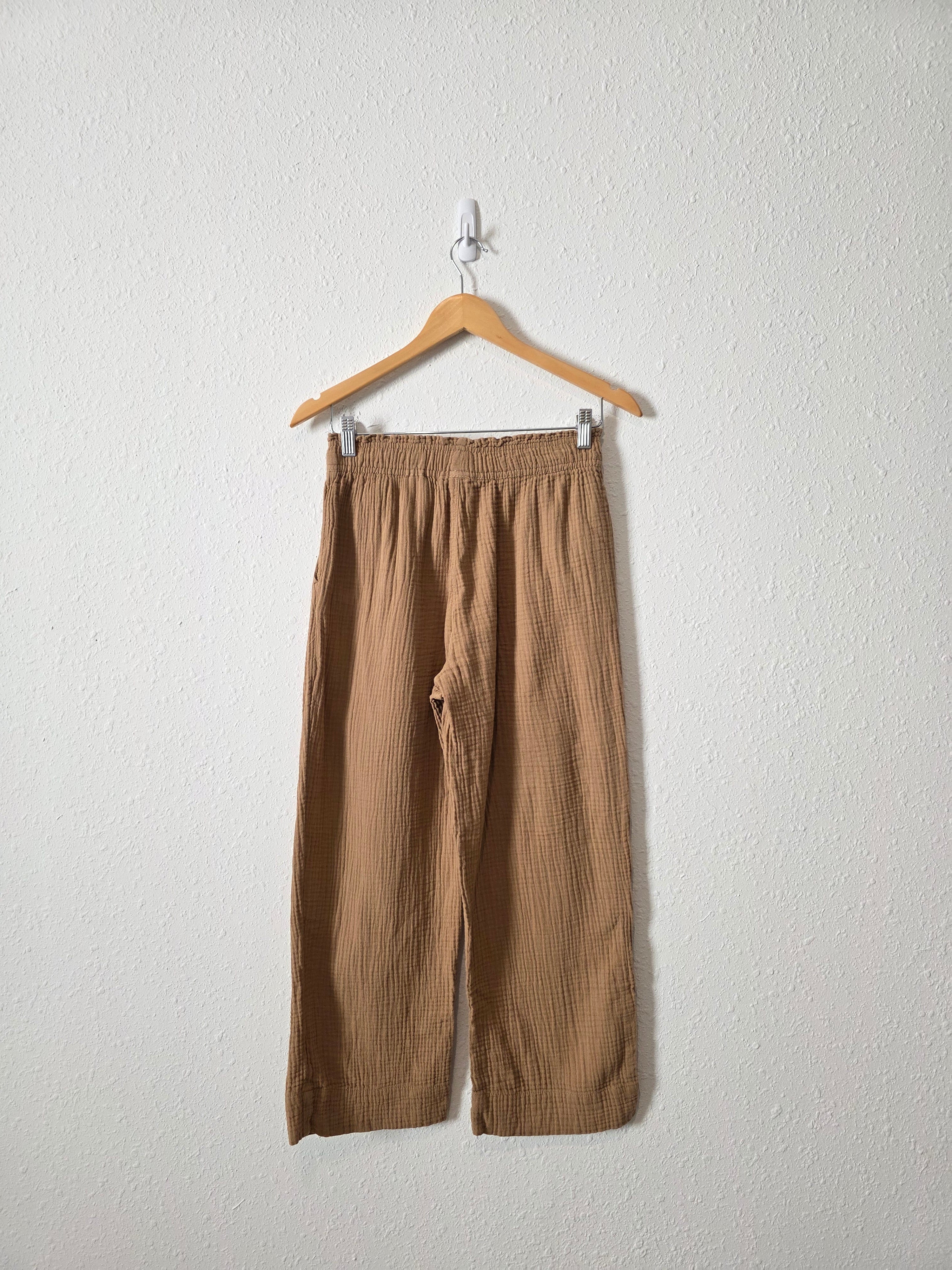 Cotton Gauze Straight Pants (S)