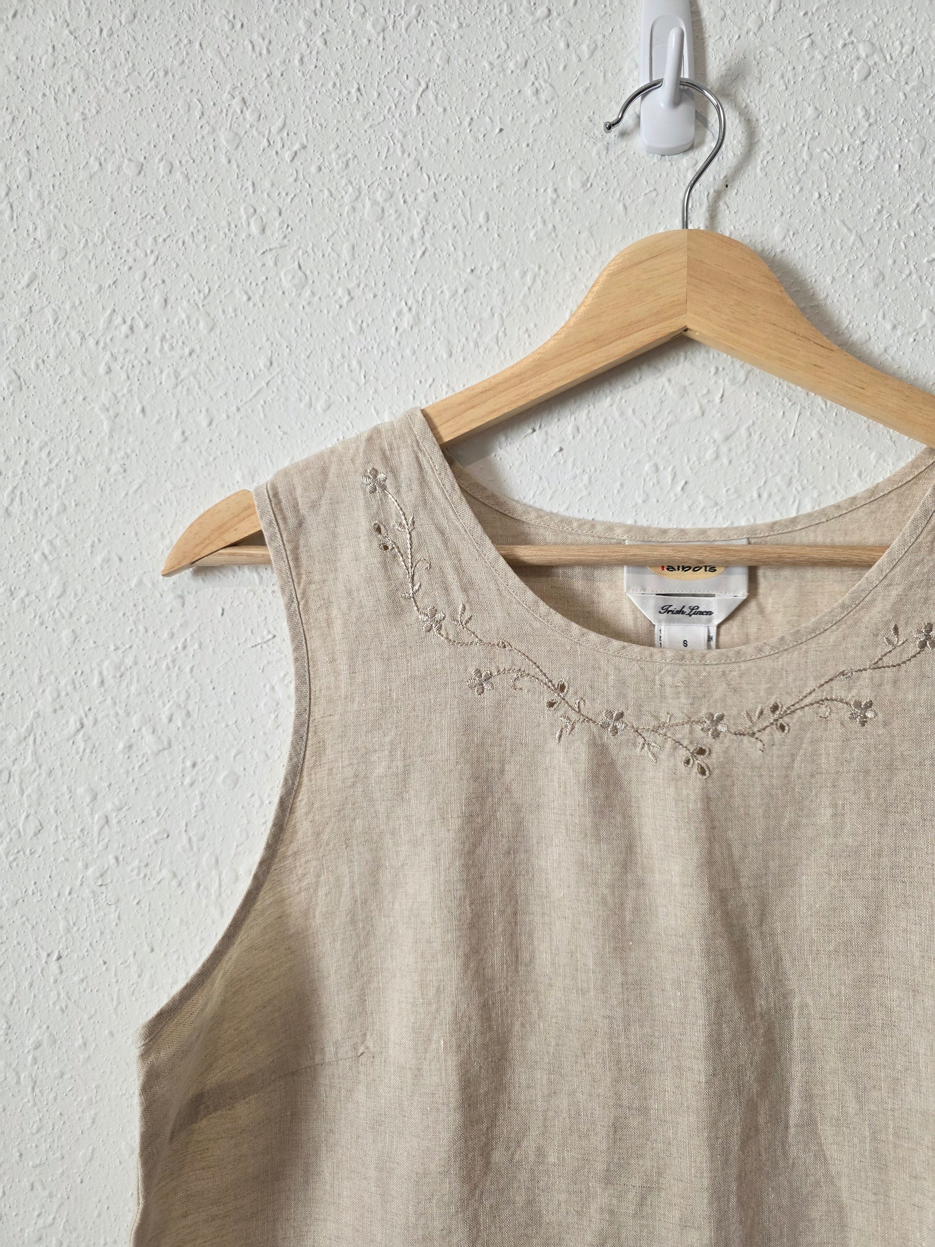 Vintage Floral Linen Tank (S)
