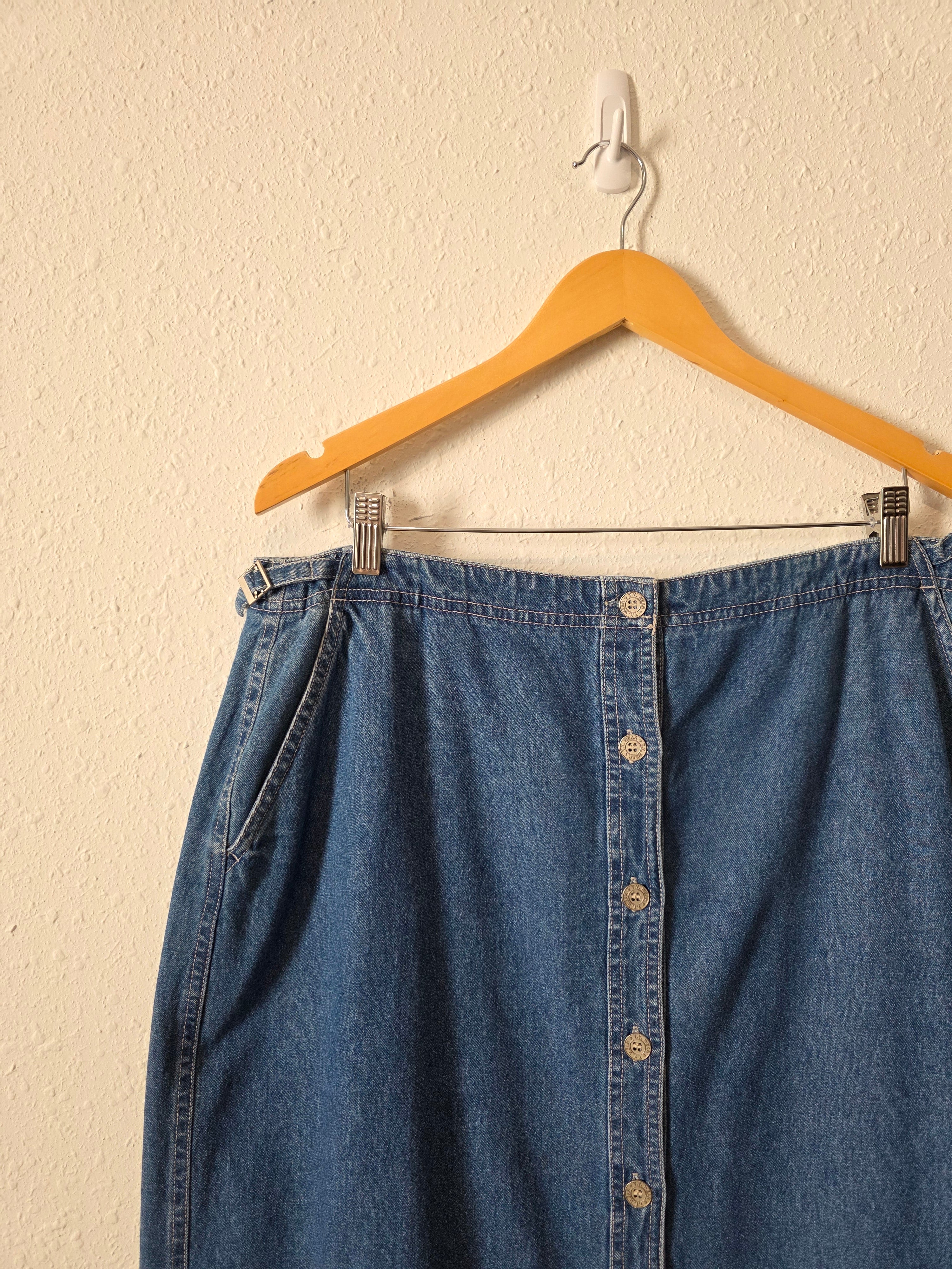 Vintage Denim Maxi Skirt (18)