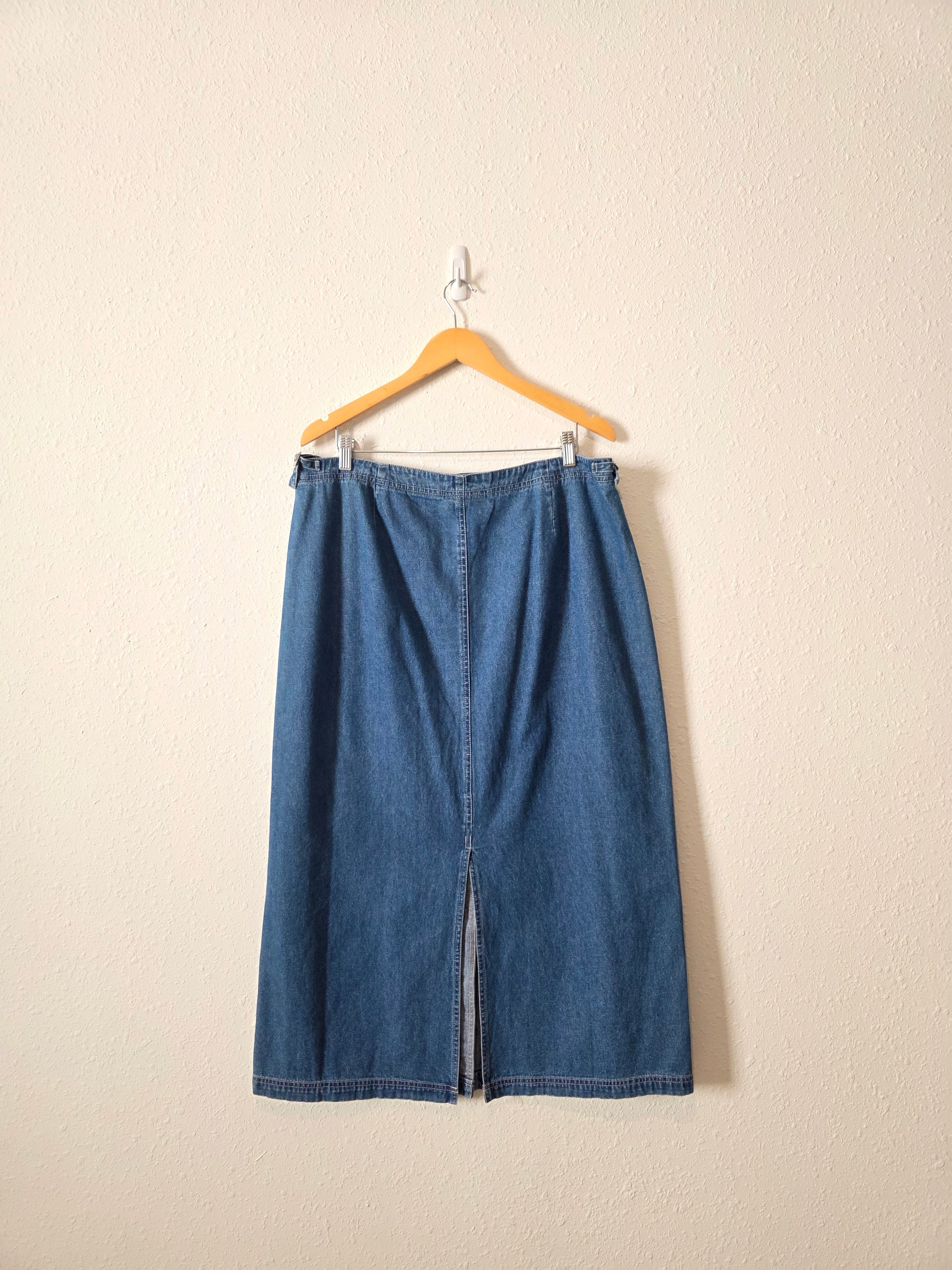 Vintage Denim Maxi Skirt (18)