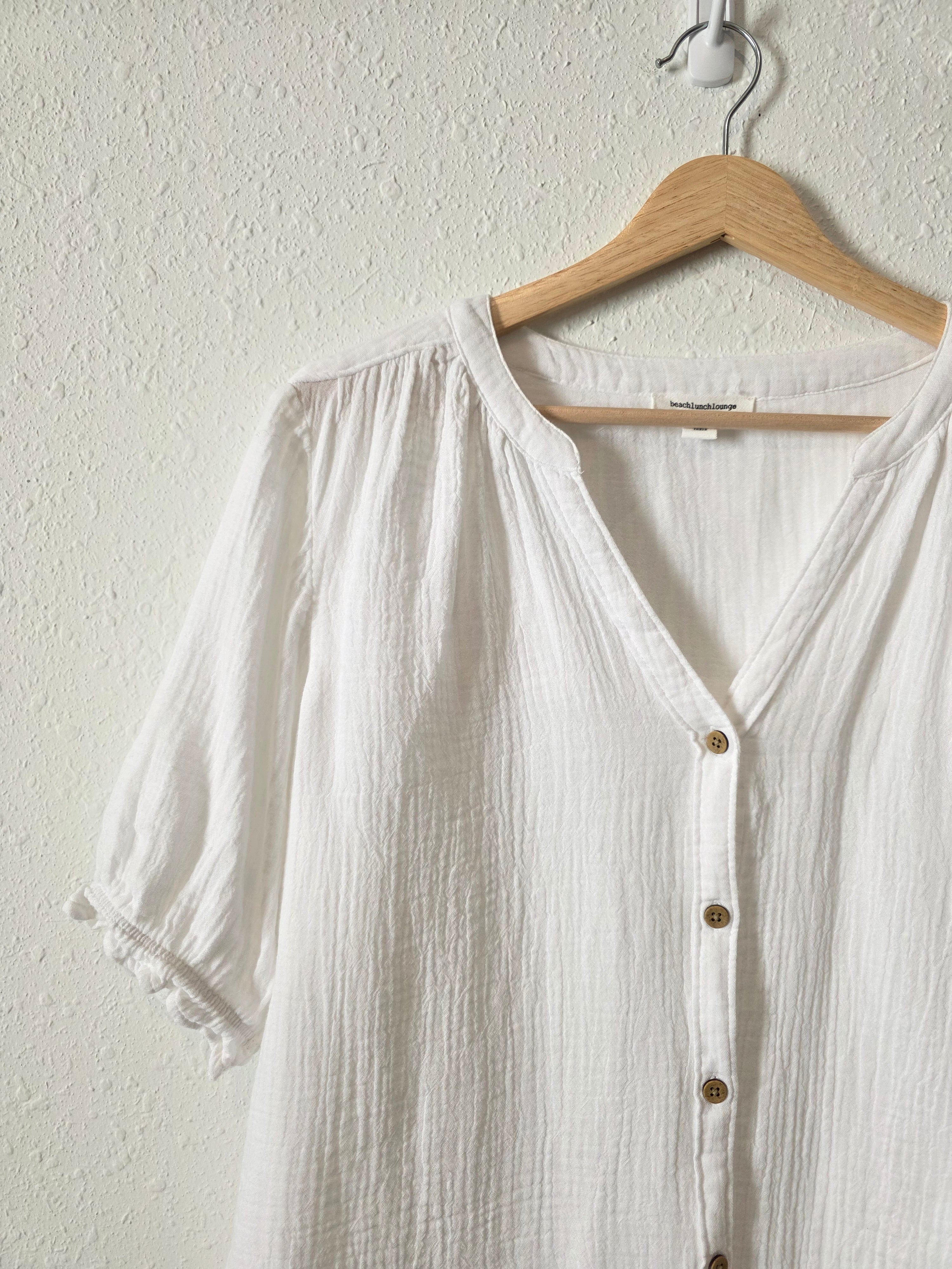 Oversized Cotton Gauze Top (XS)