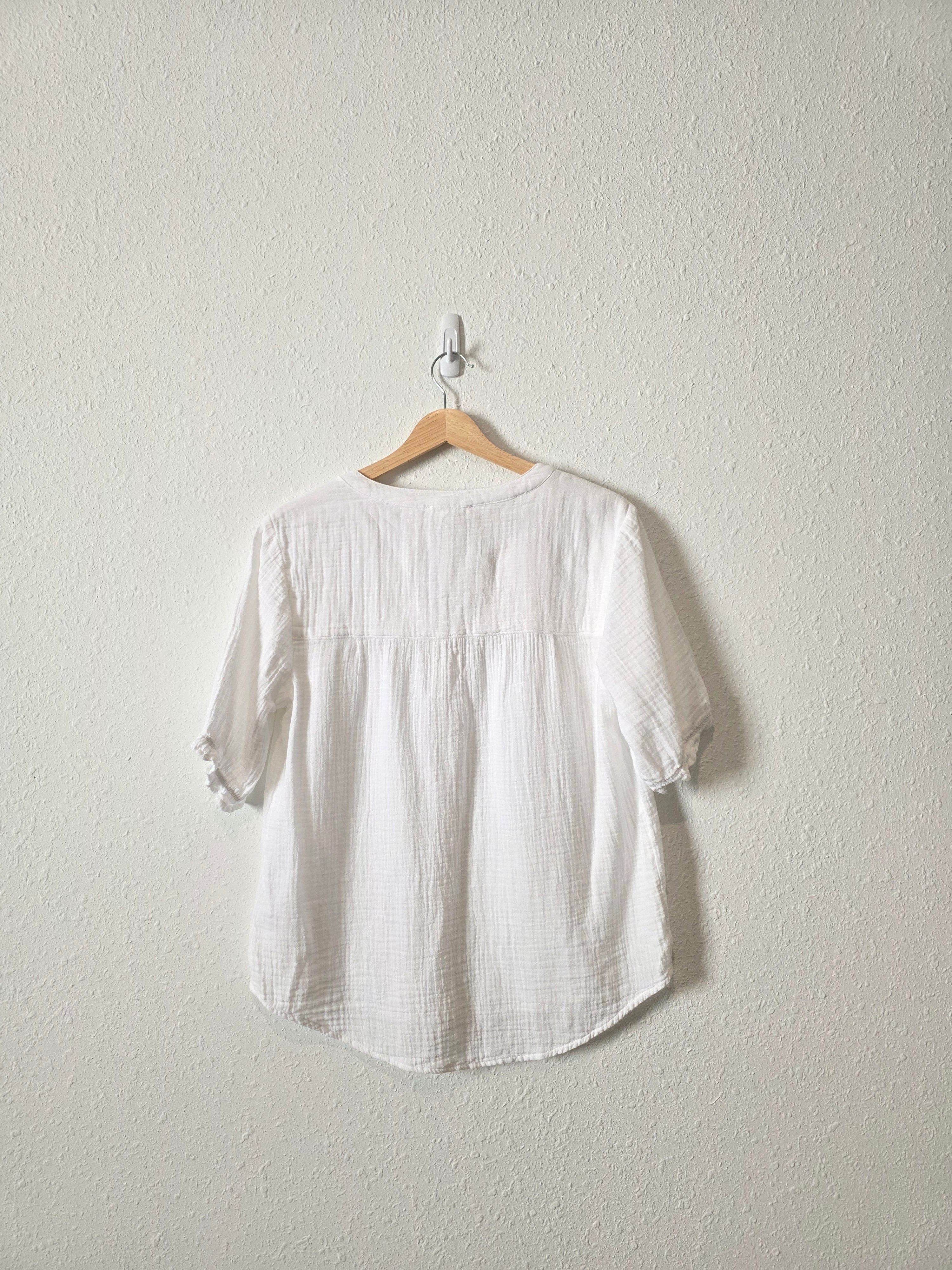 Oversized Cotton Gauze Top (XS)