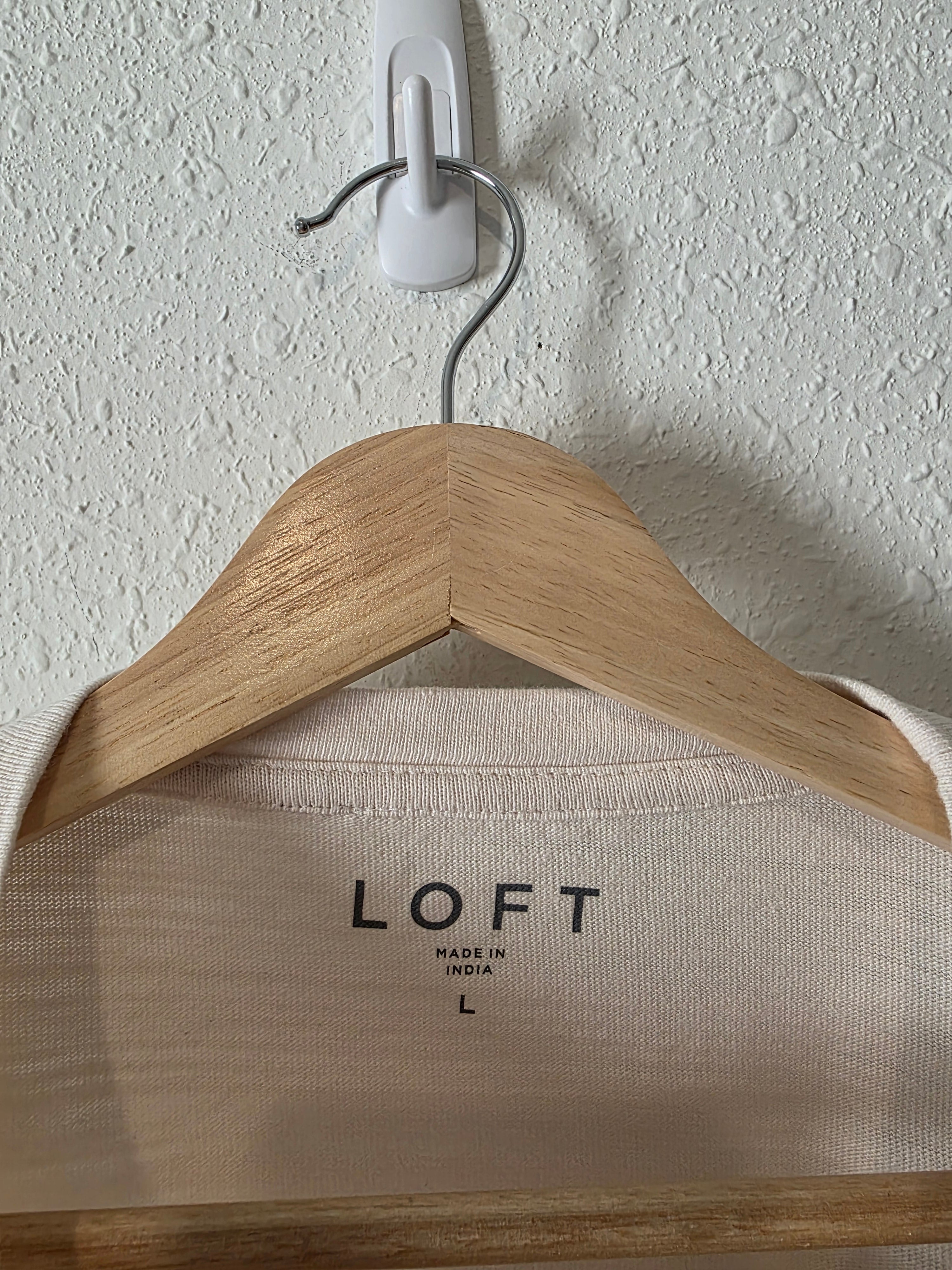 Loft Puff Sleeve Cotton Top (L)