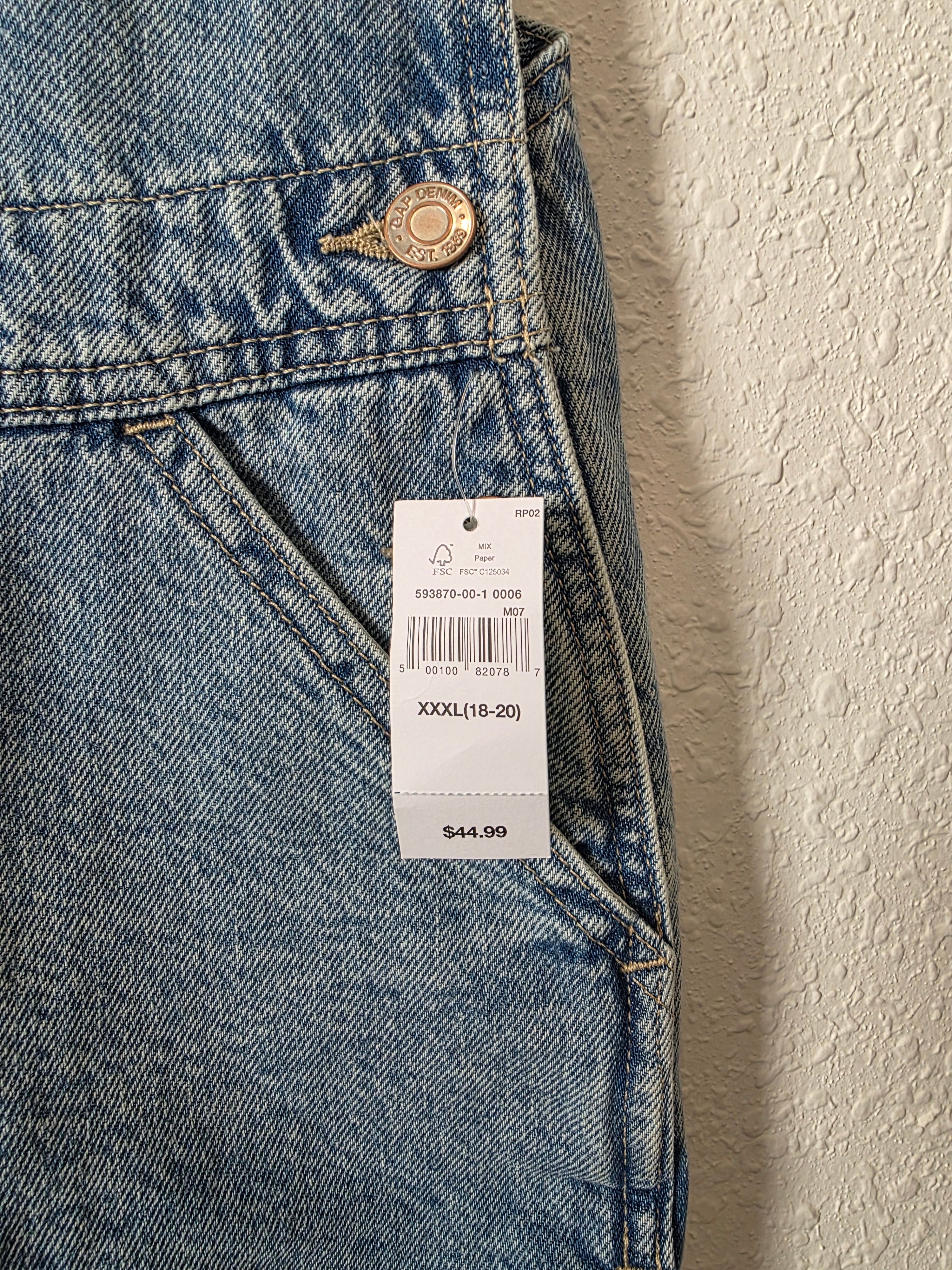 NEW Gap Denim Shortalls (XS)