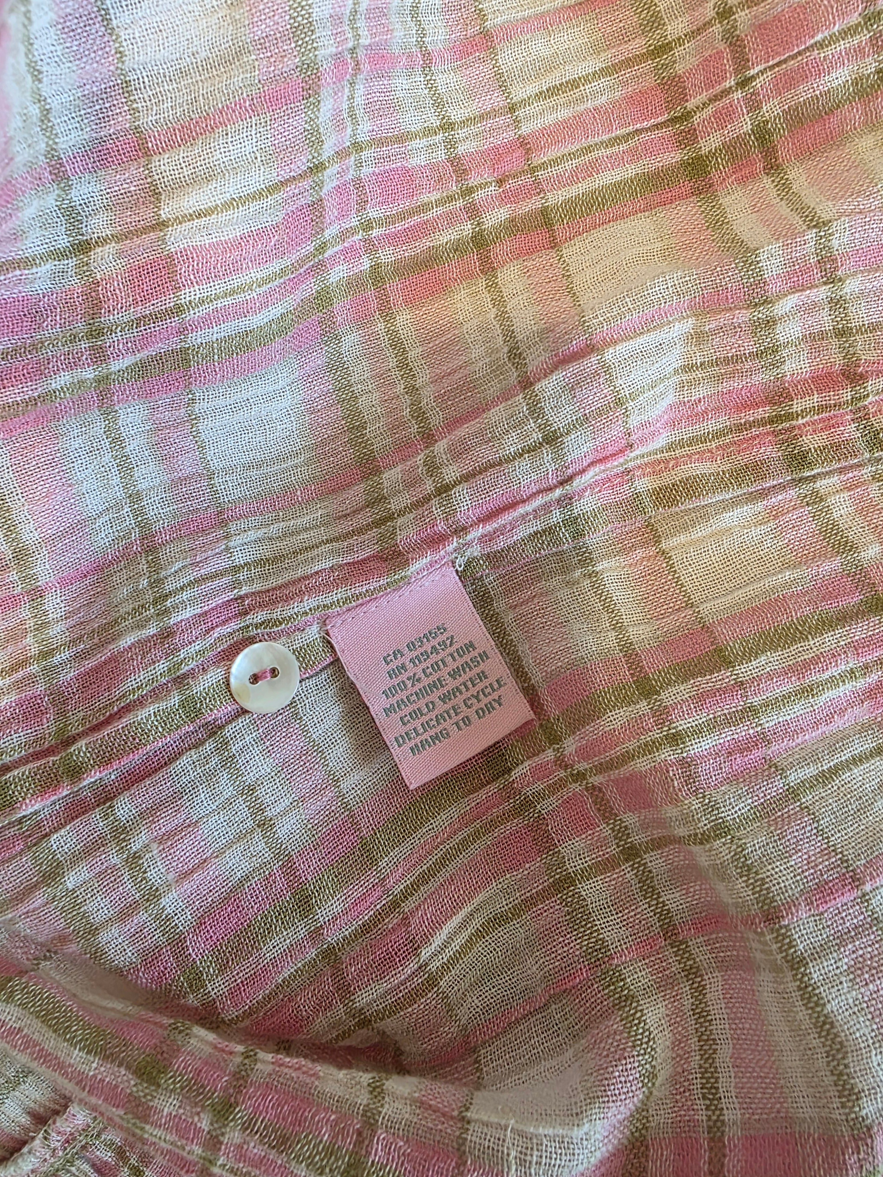 Plaid Cotton Midi Dress (XXS-S)