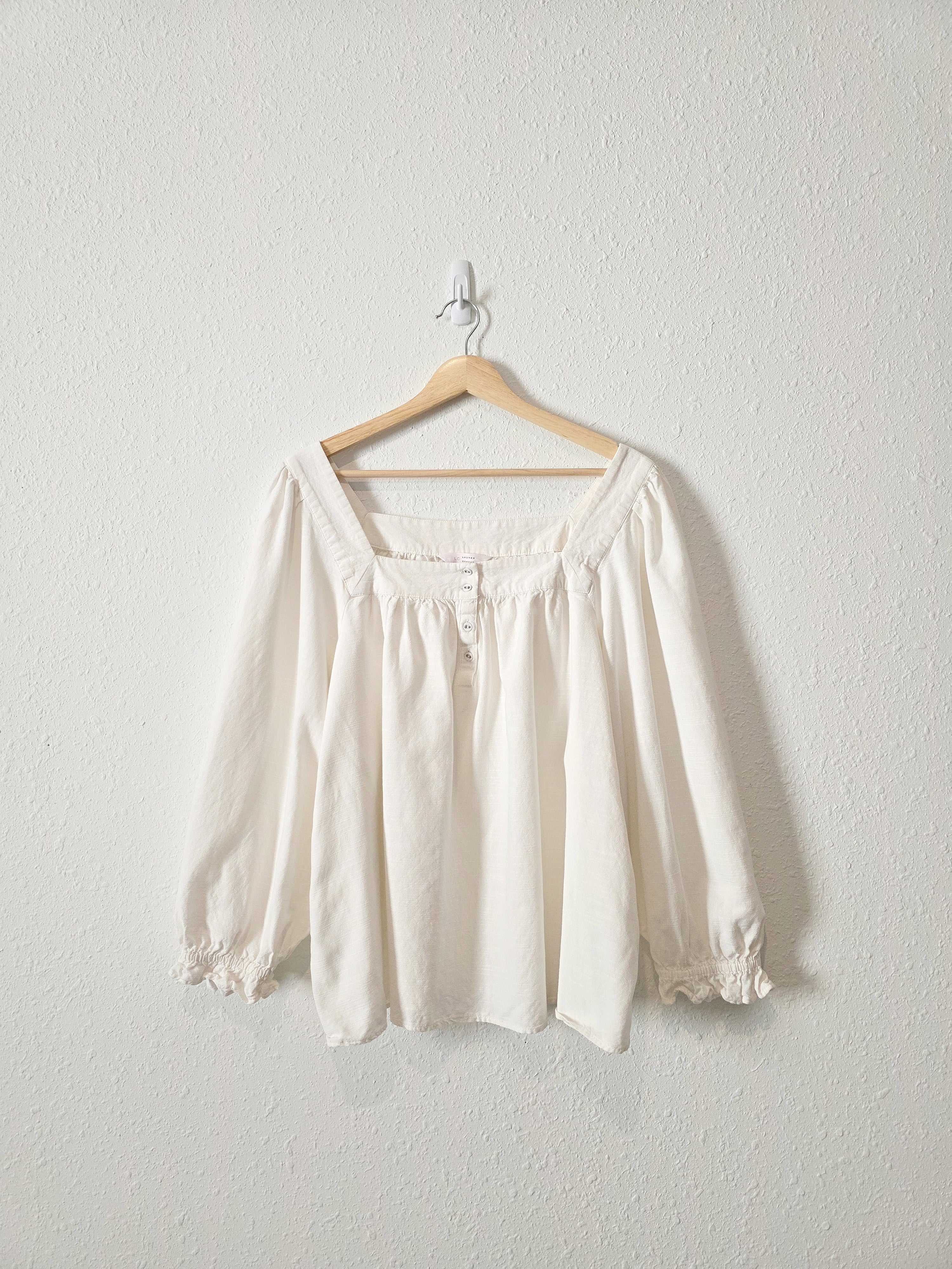 Square Neck Puff Sleeve Top (XXL)