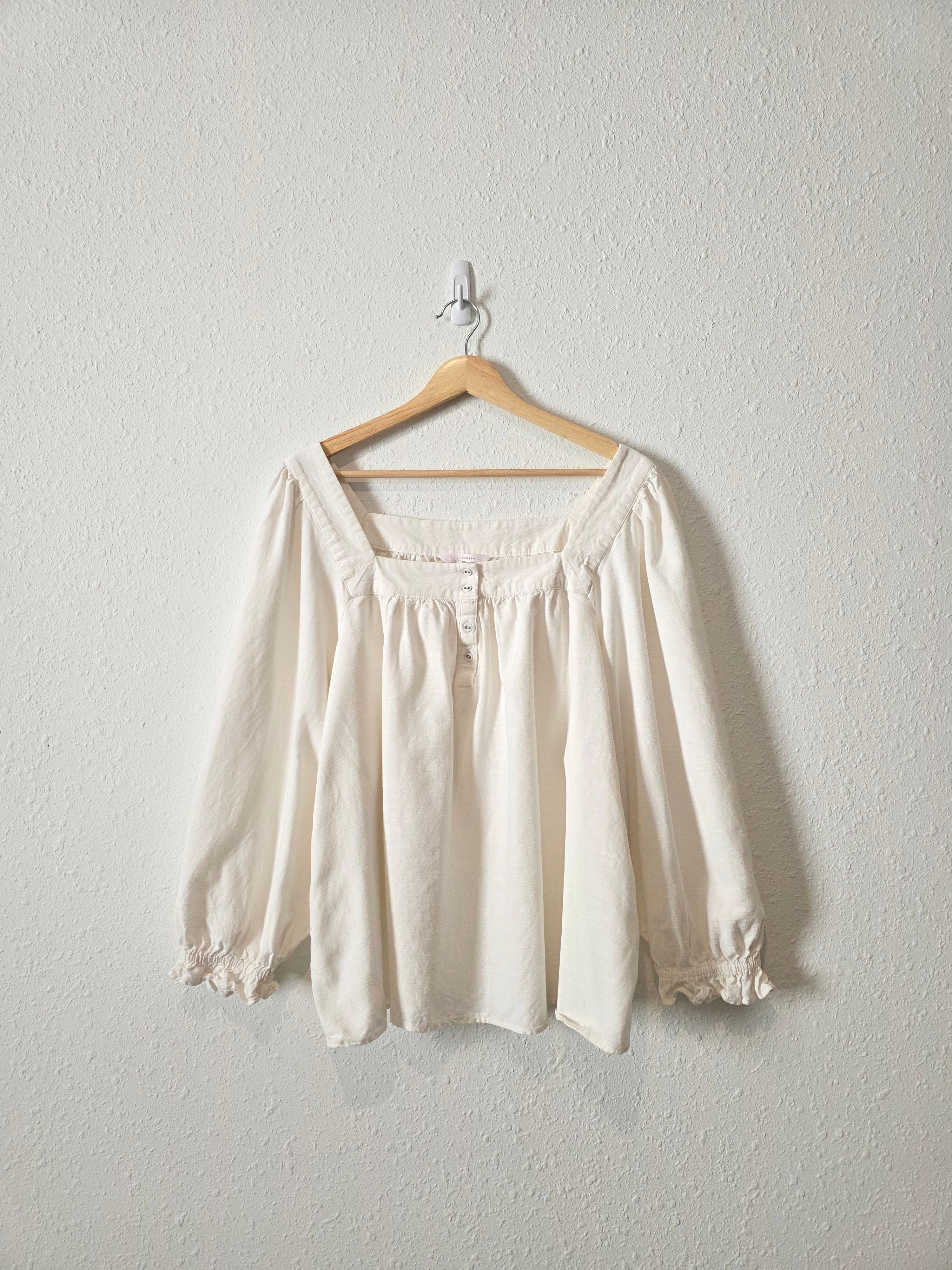 Square Neck Puff Sleeve Top (XXL)