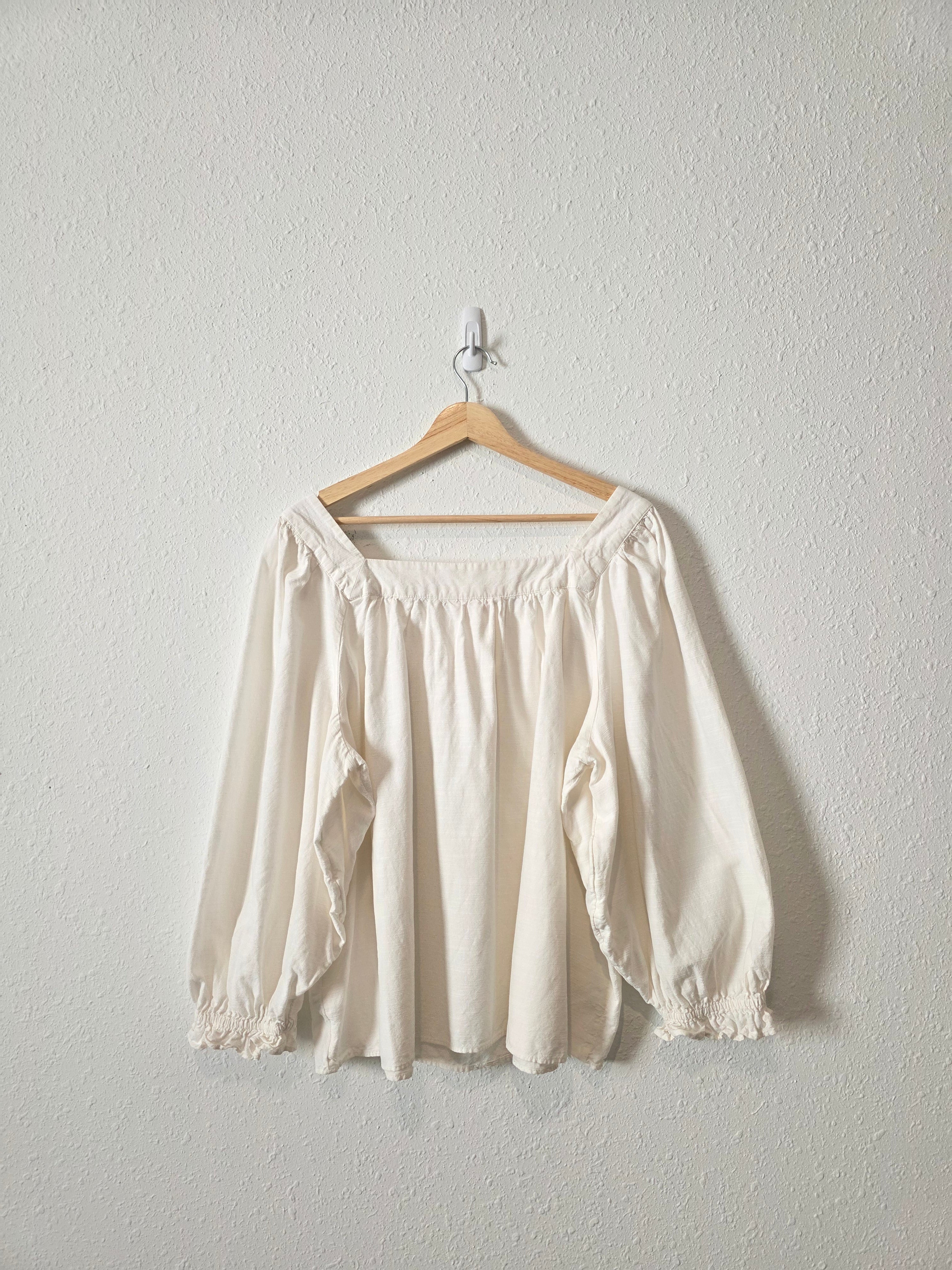 Square Neck Puff Sleeve Top (XXL)