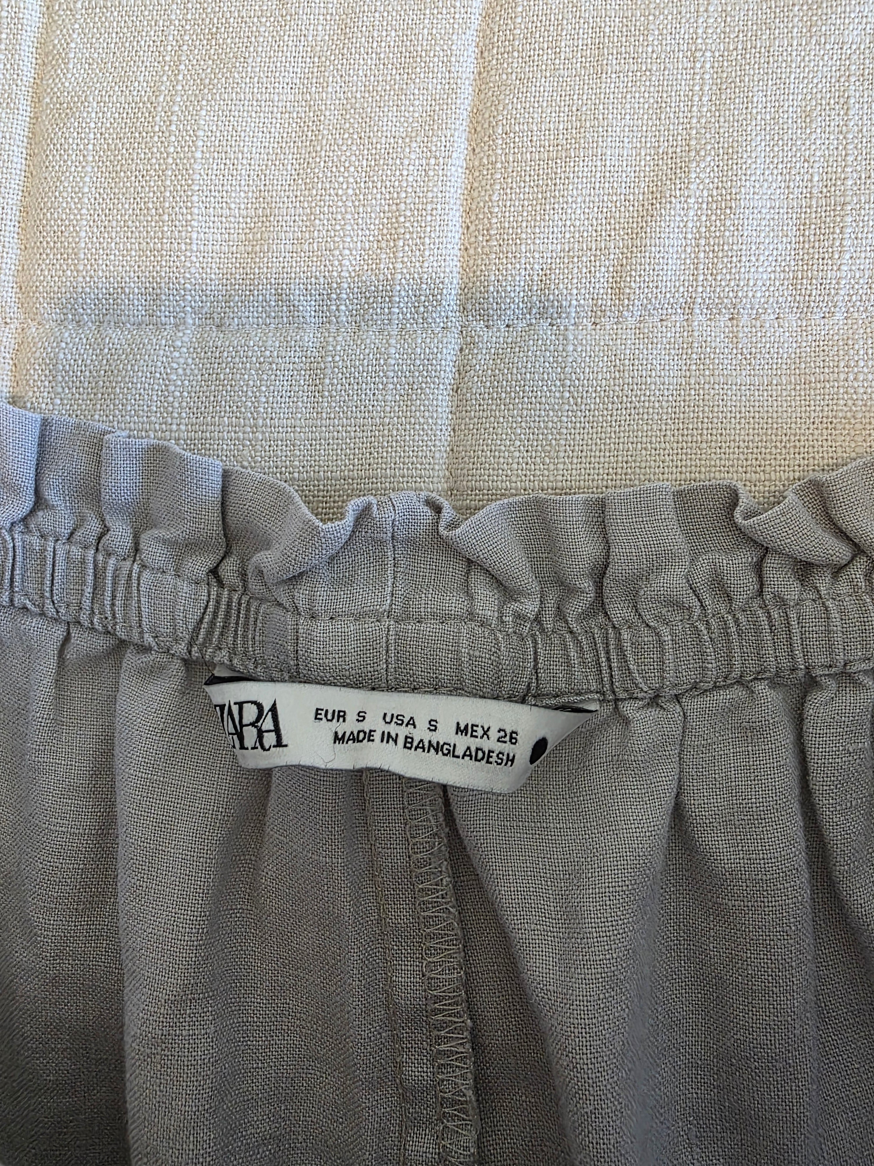 Zara Wide Leg Linen Pants (S)