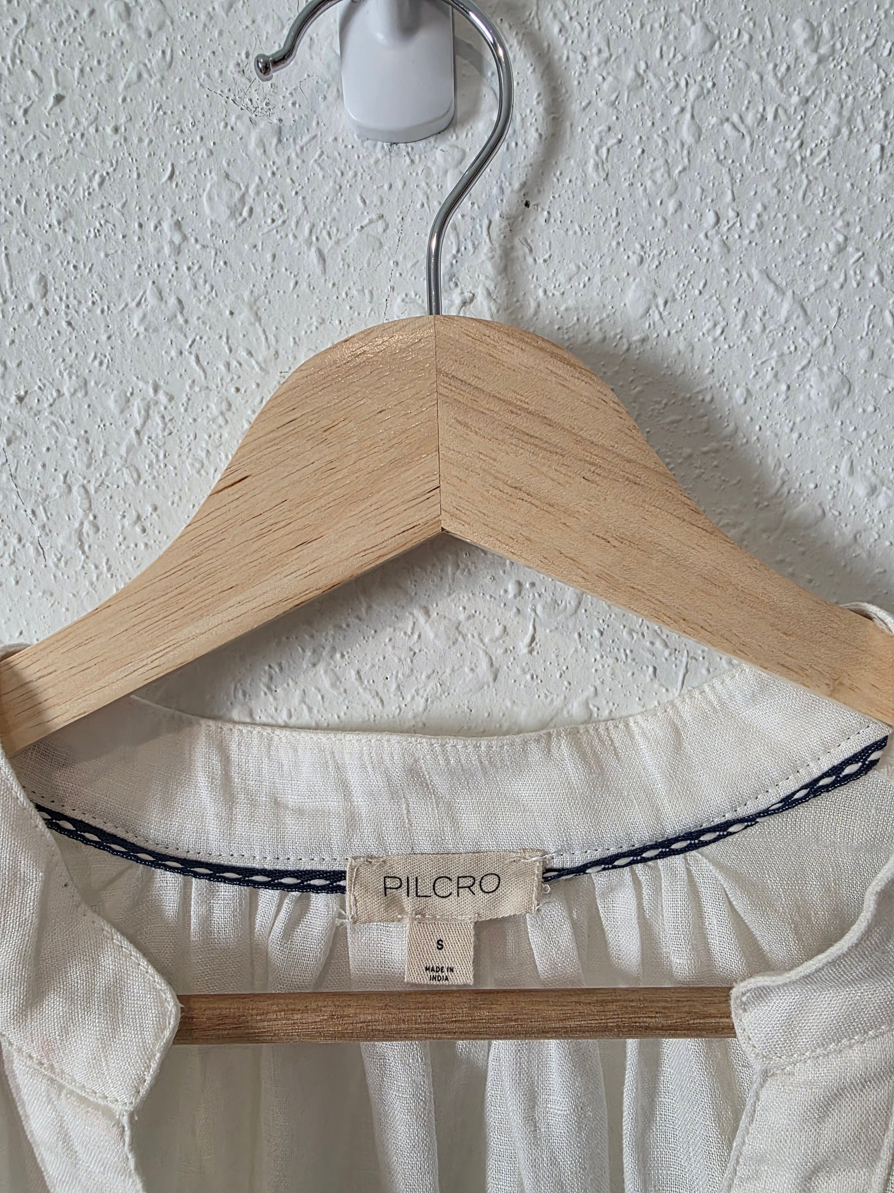Anthropologie White Linen Top (S)