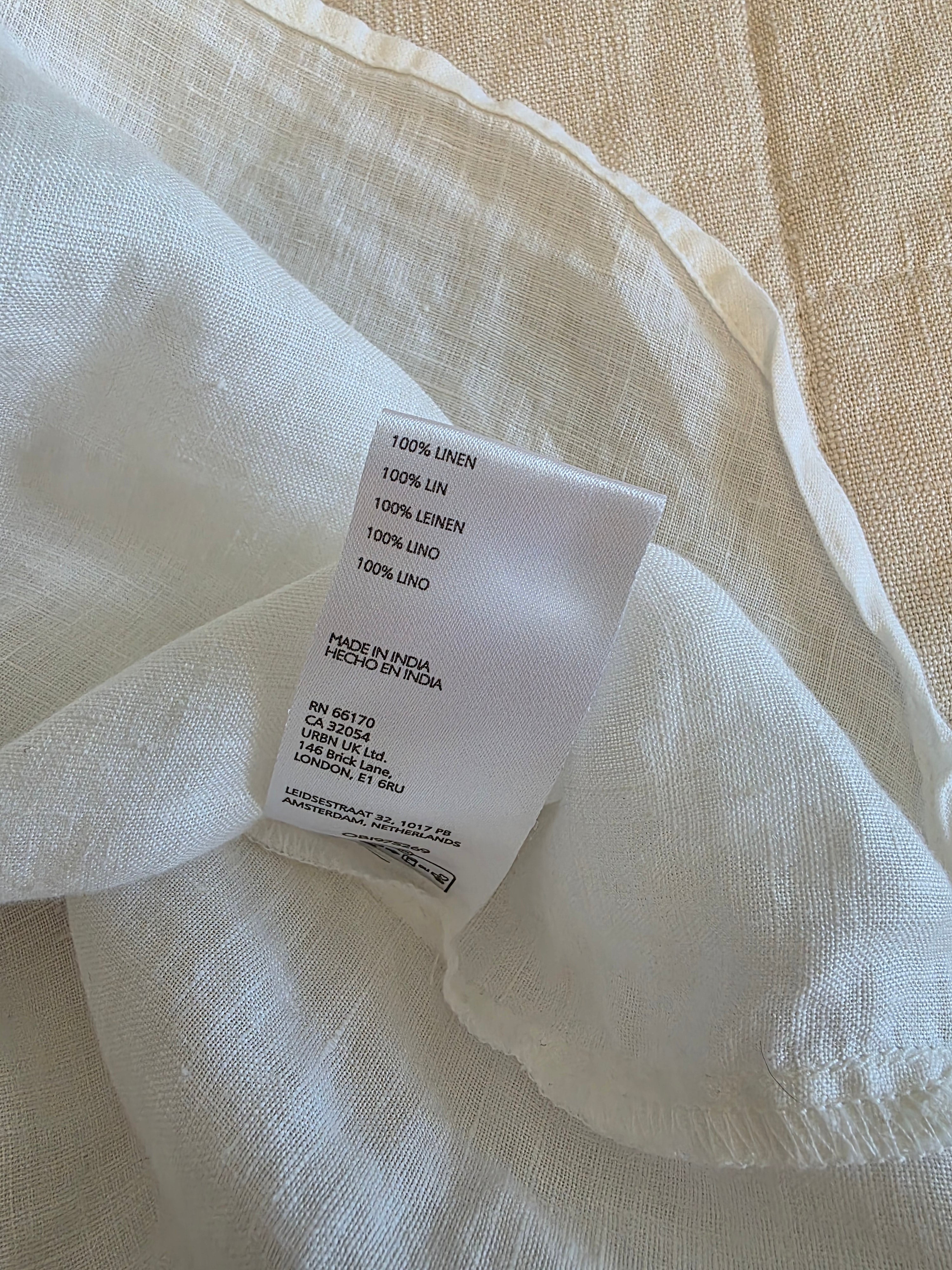 Anthropologie White Linen Top (S)