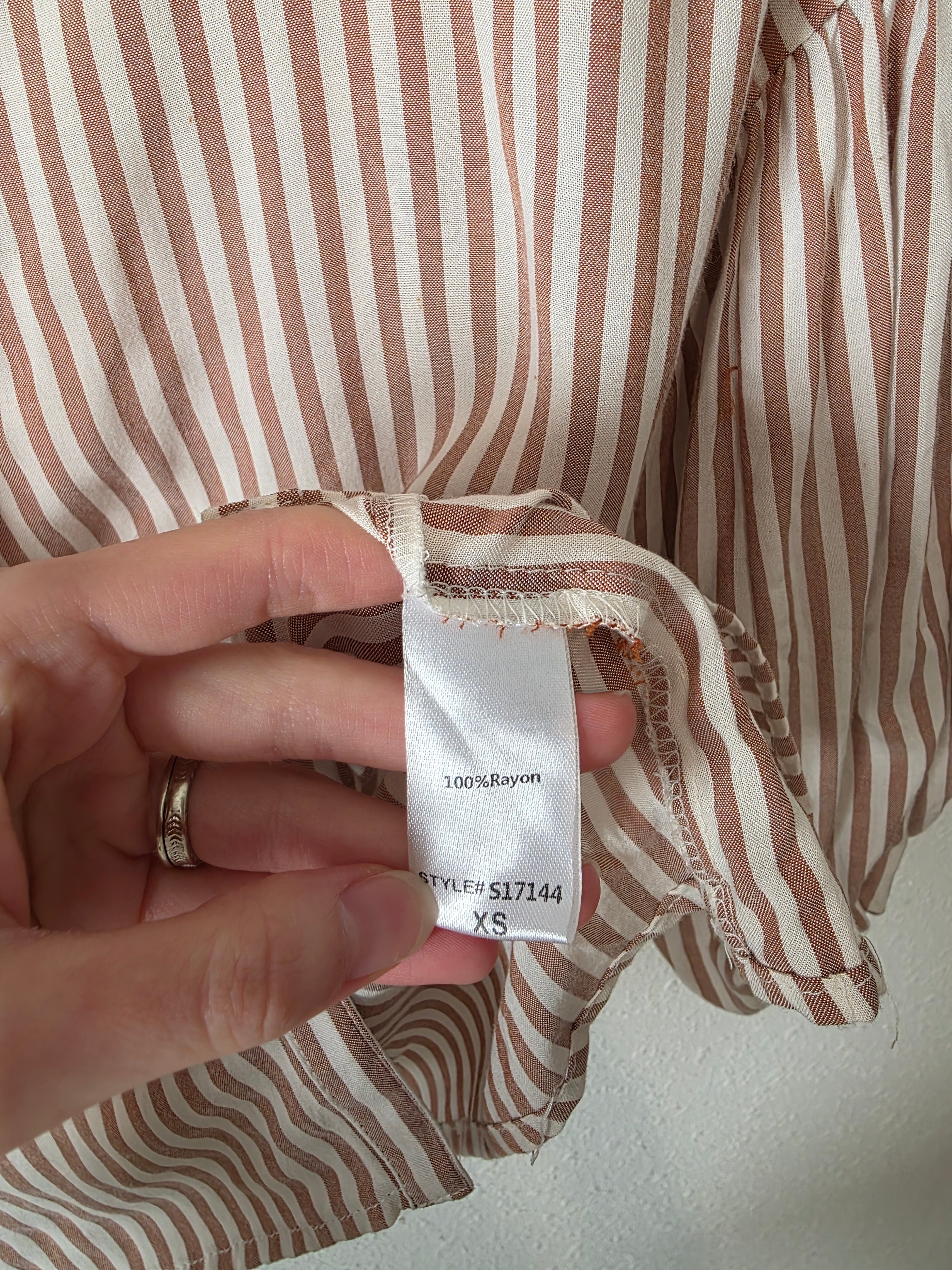 Carly Jean Striped Button Up (XS)