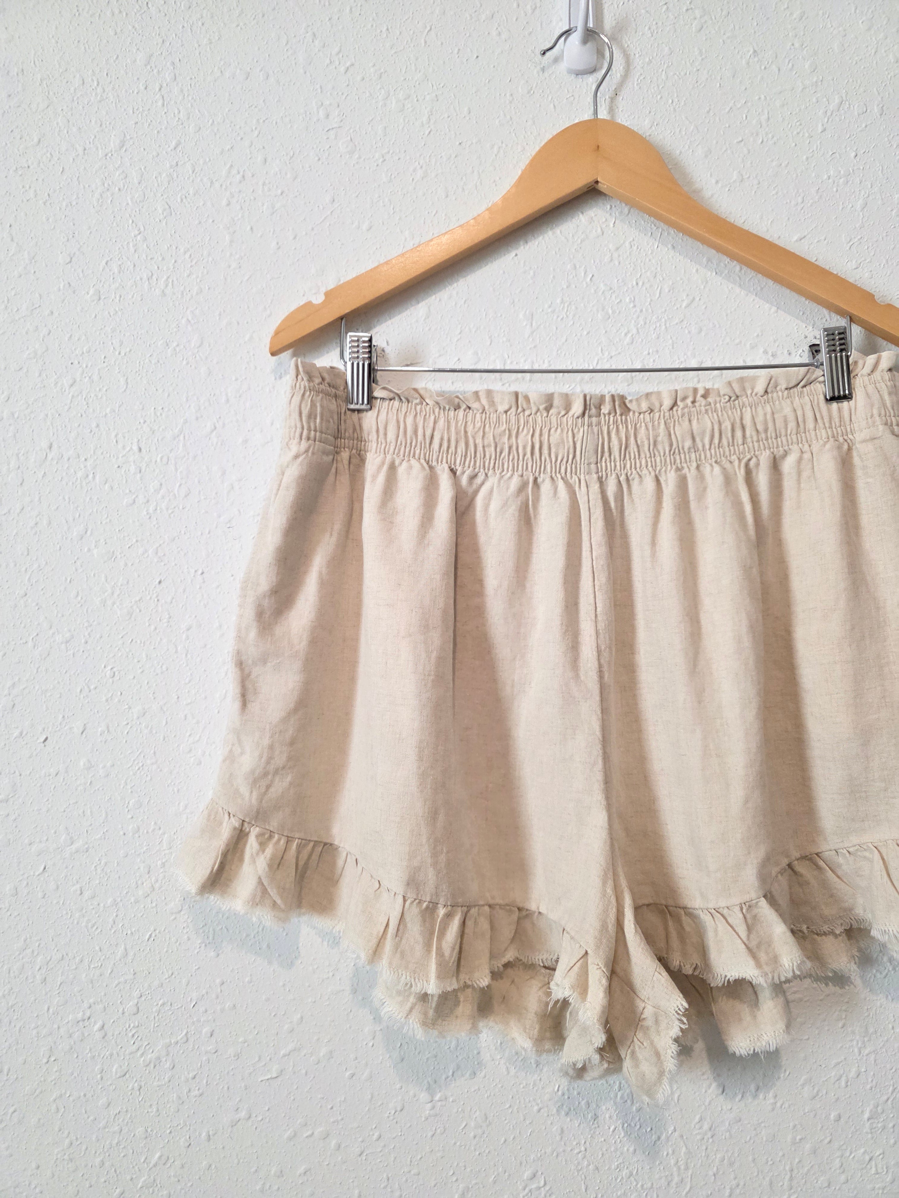 Aerie Linen Blend Shorts (XL)