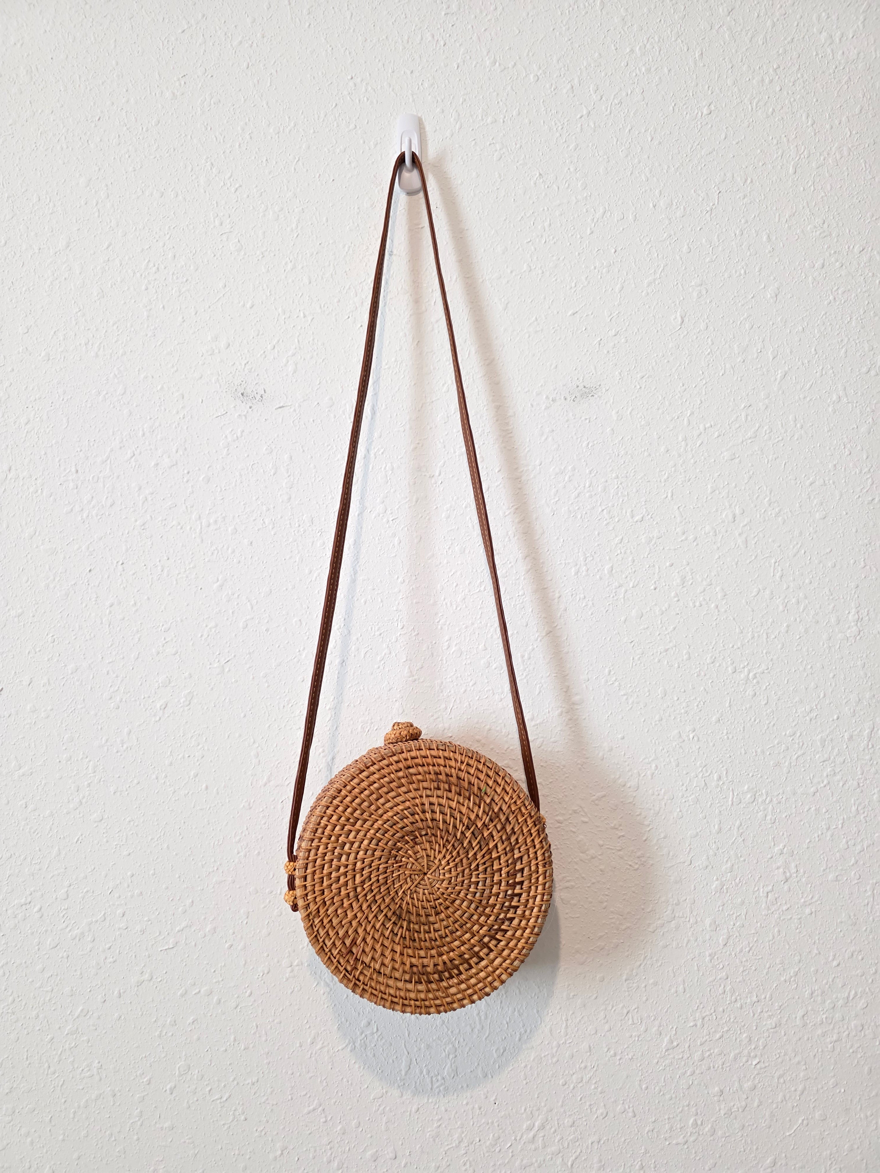 Small Rattan Crossbody Purse