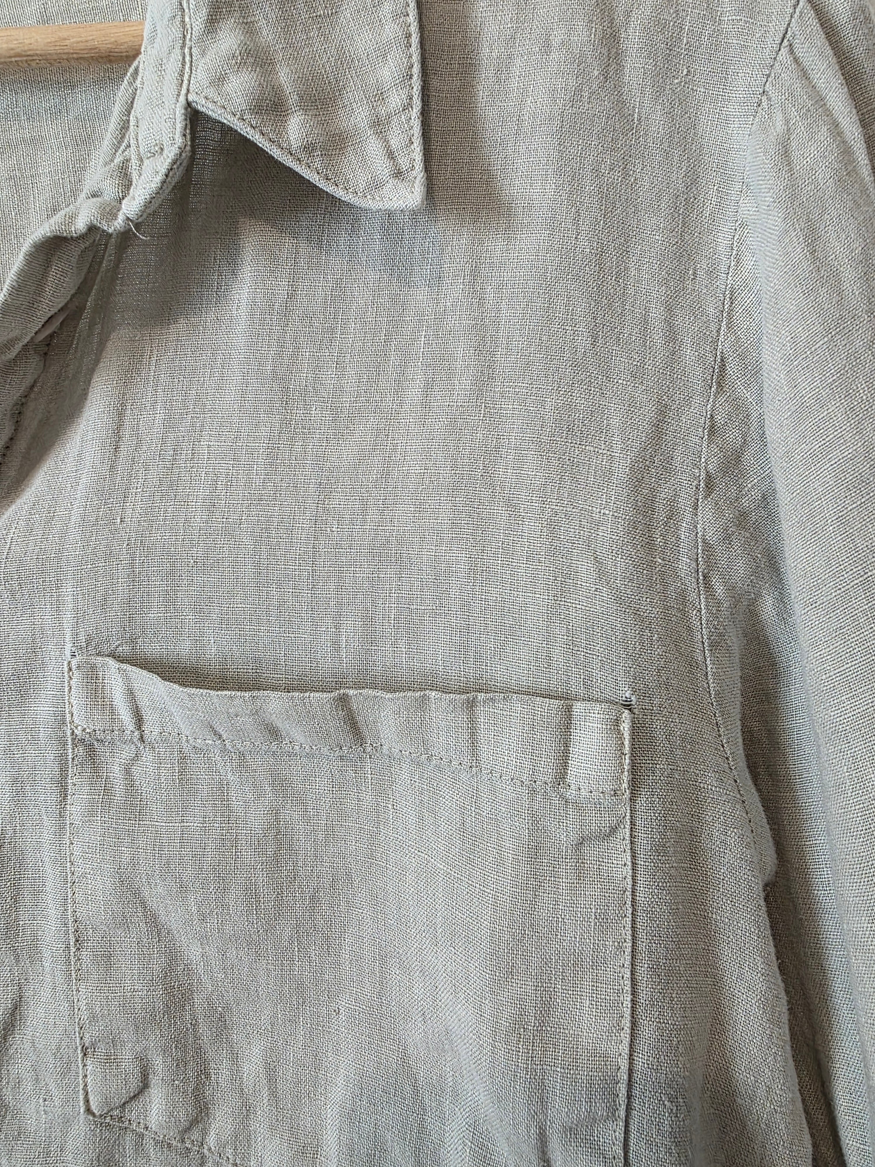 Zara Button Up Linen Shirt (M)
