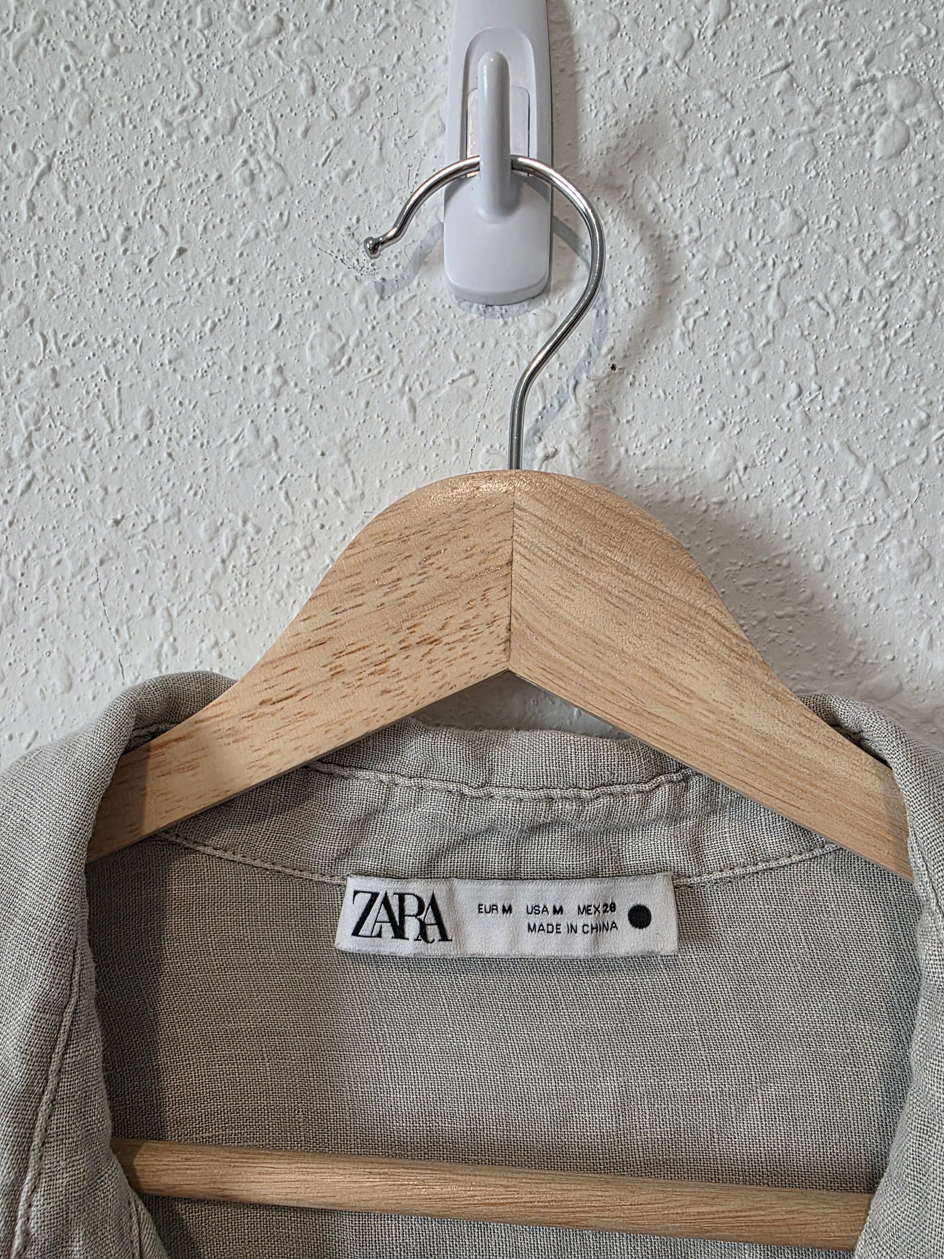 Zara Button Up Linen Shirt (M)