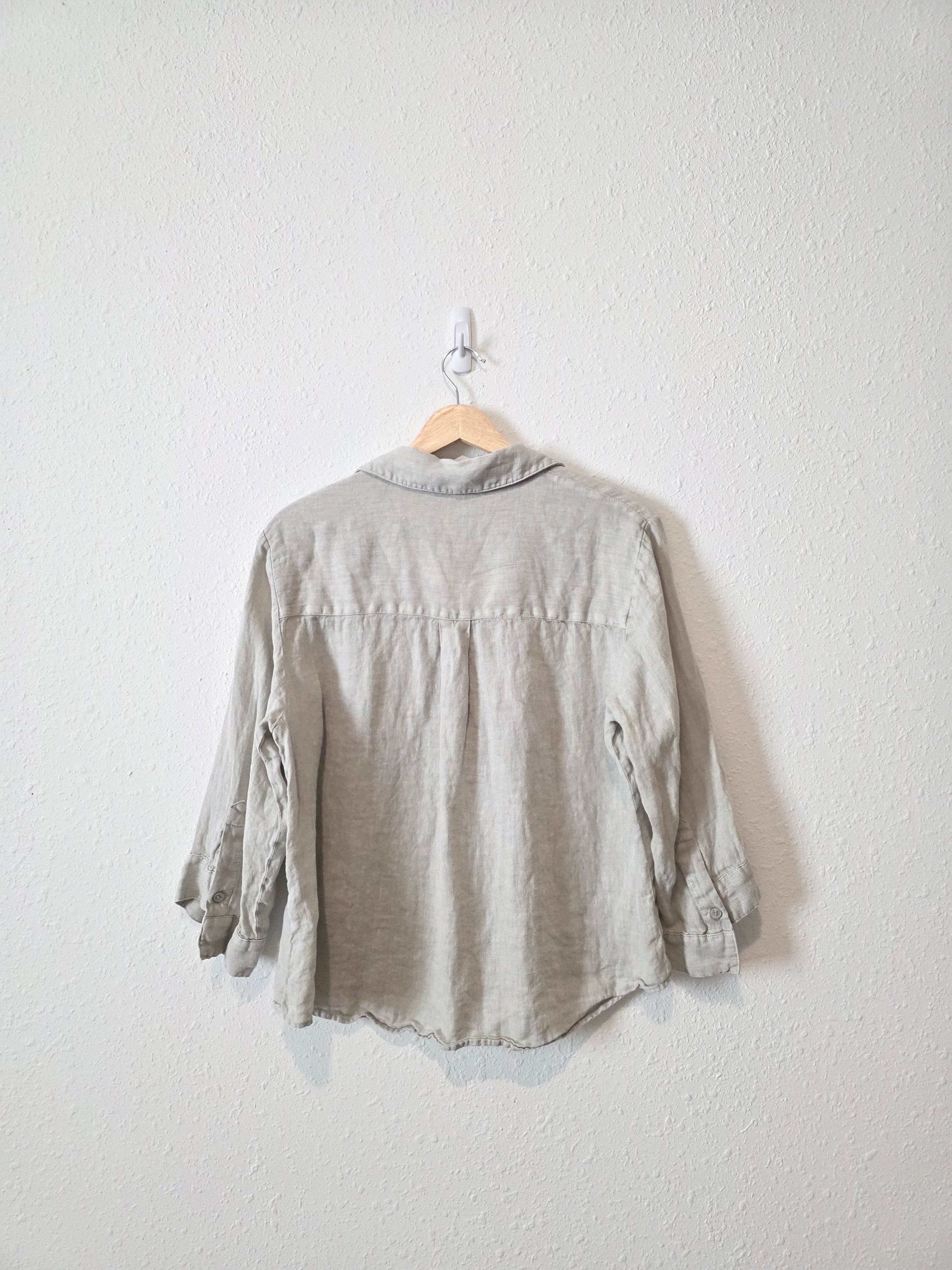Zara Button Up Linen Shirt (M)