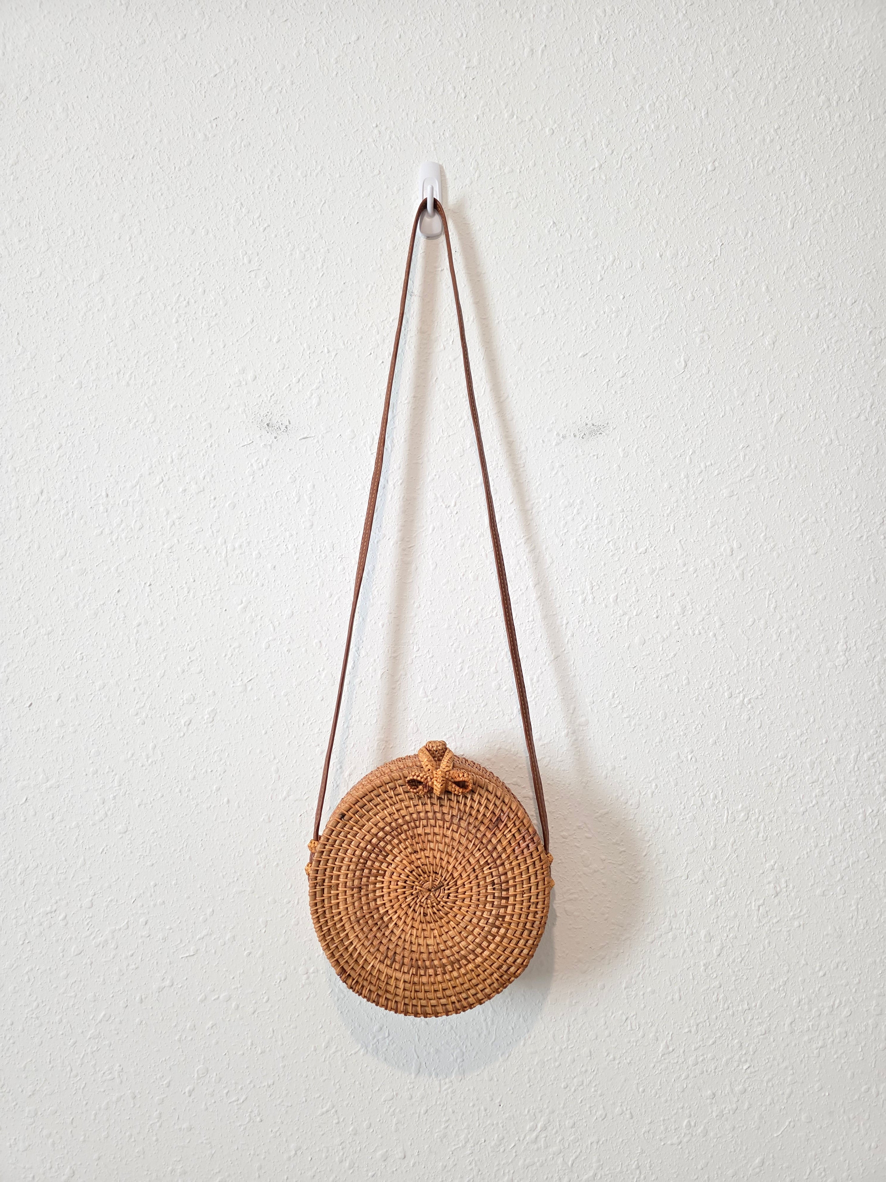 Small Rattan Crossbody Purse
