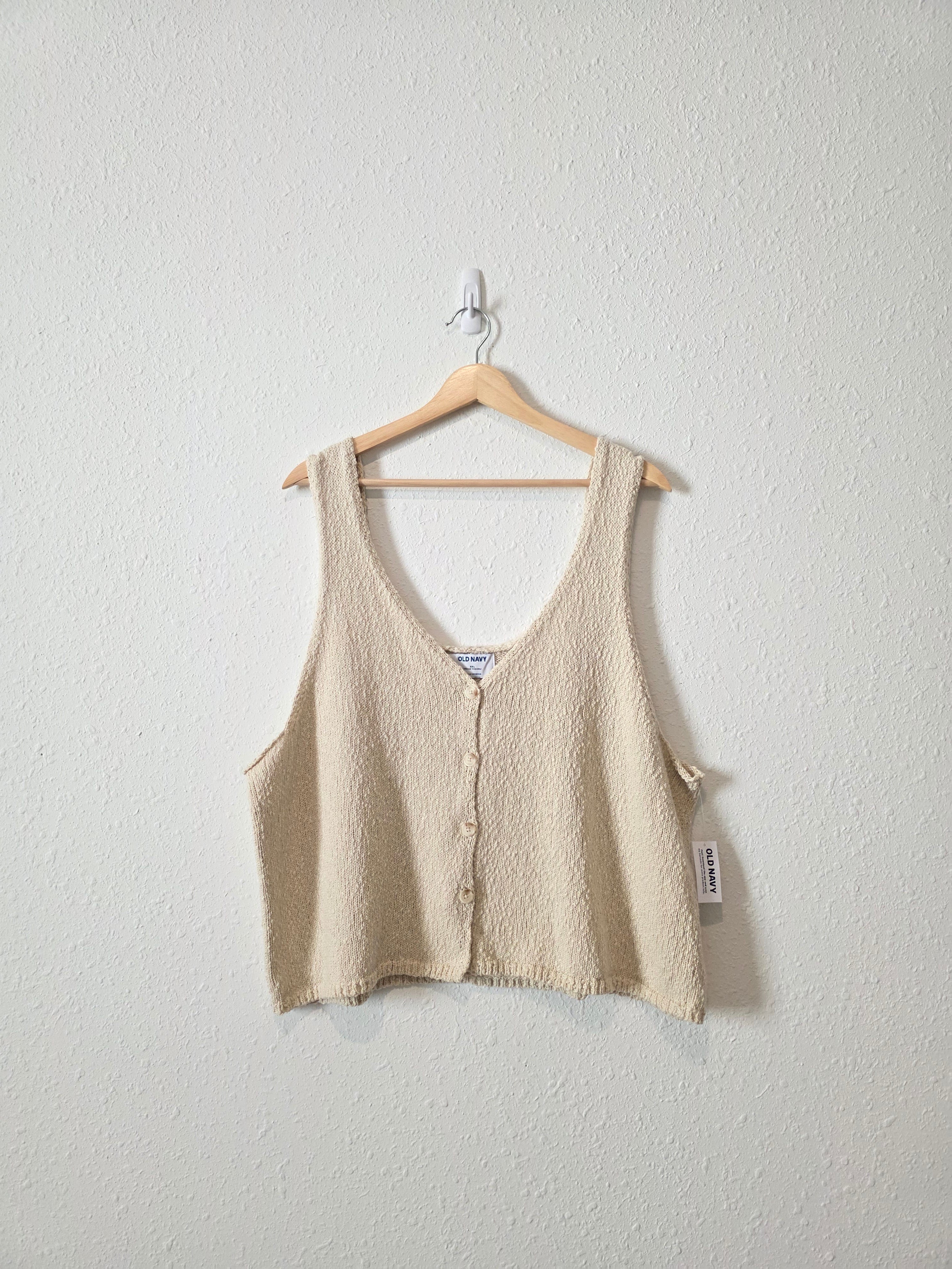 NEW Textured Cotton Knit Tank (XXL)