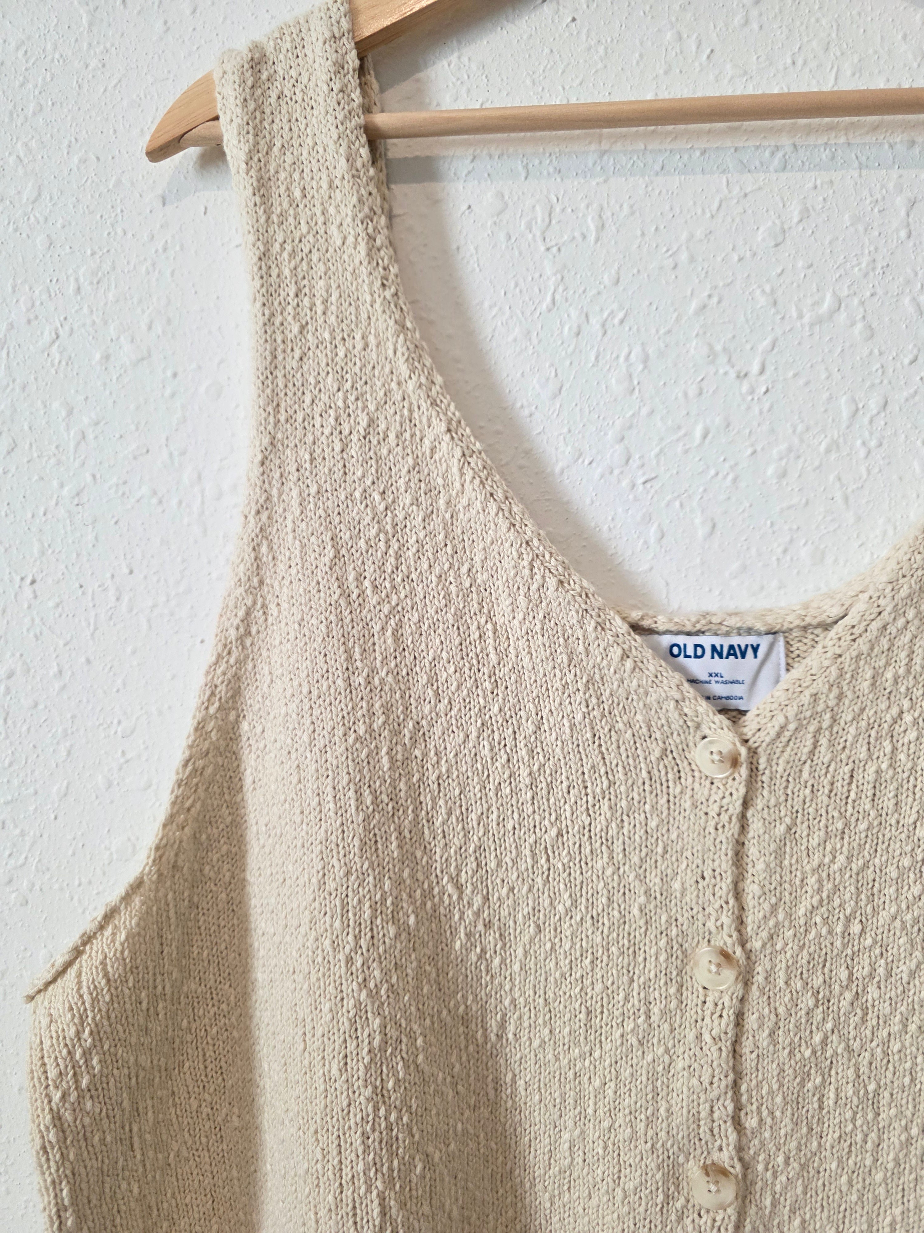 NEW Textured Cotton Knit Tank (XXL)