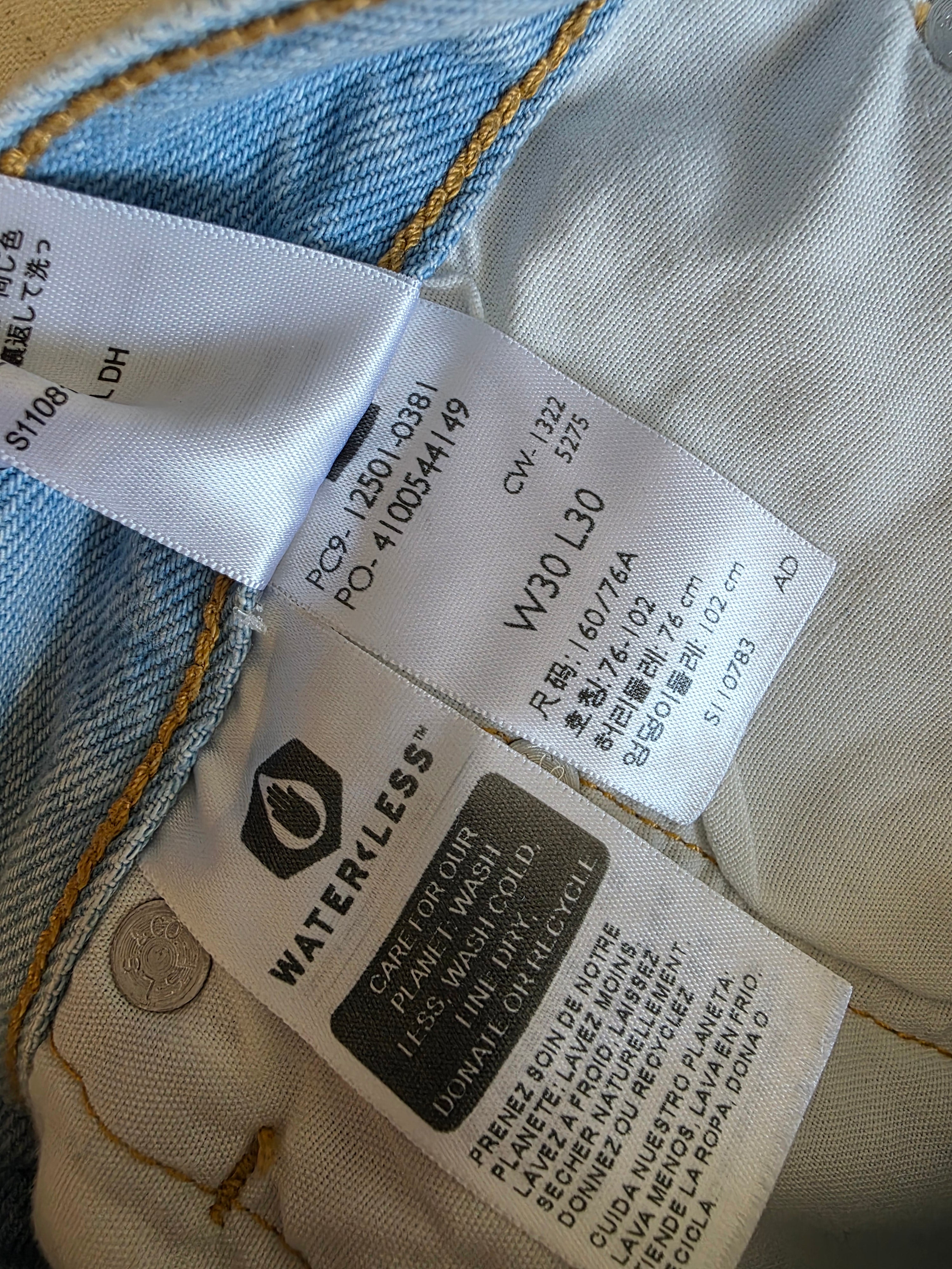 Levi's Light Wash Straight Jeans (30)