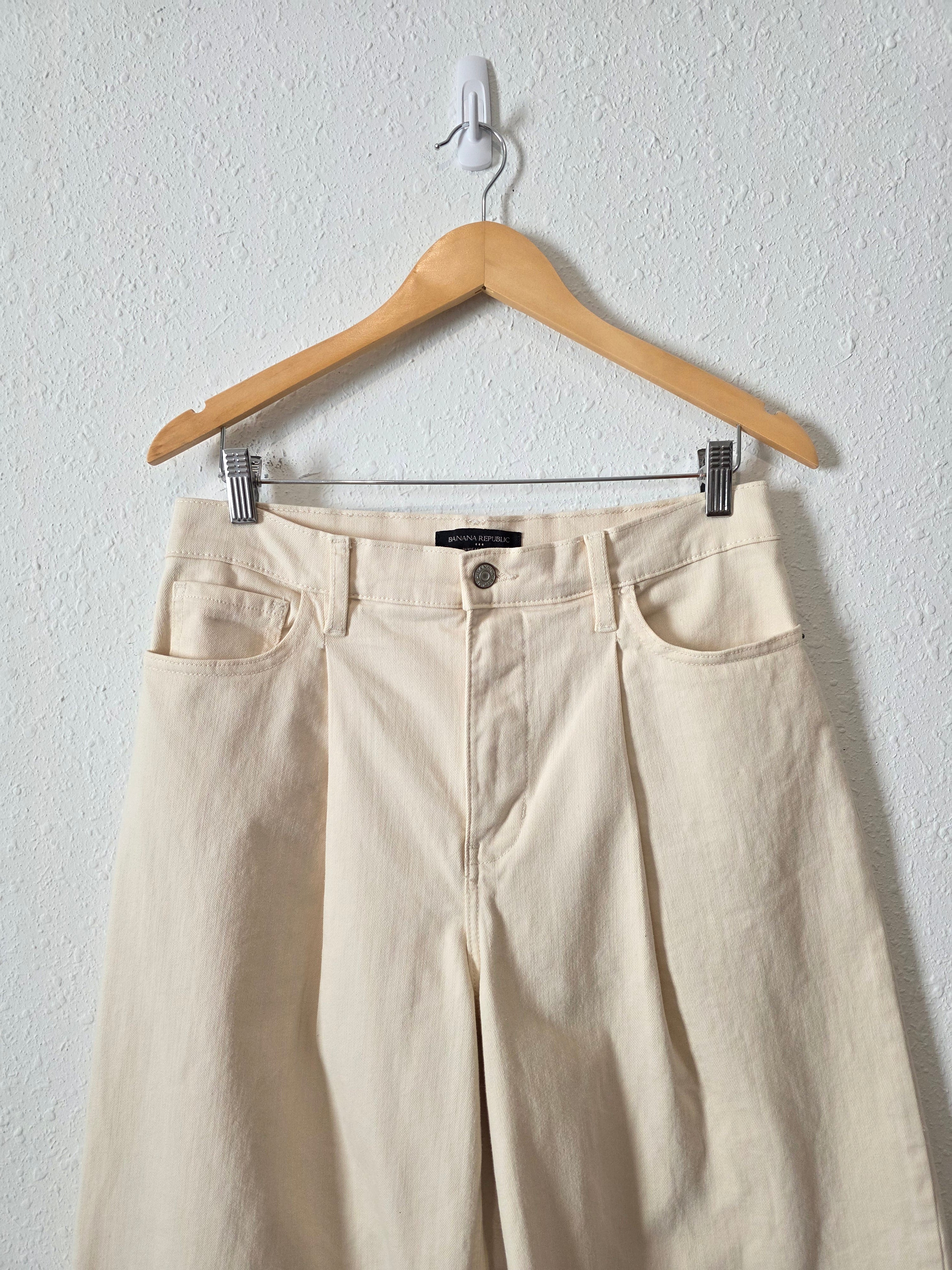 Ecru Wide Leg Jeans (28/6)