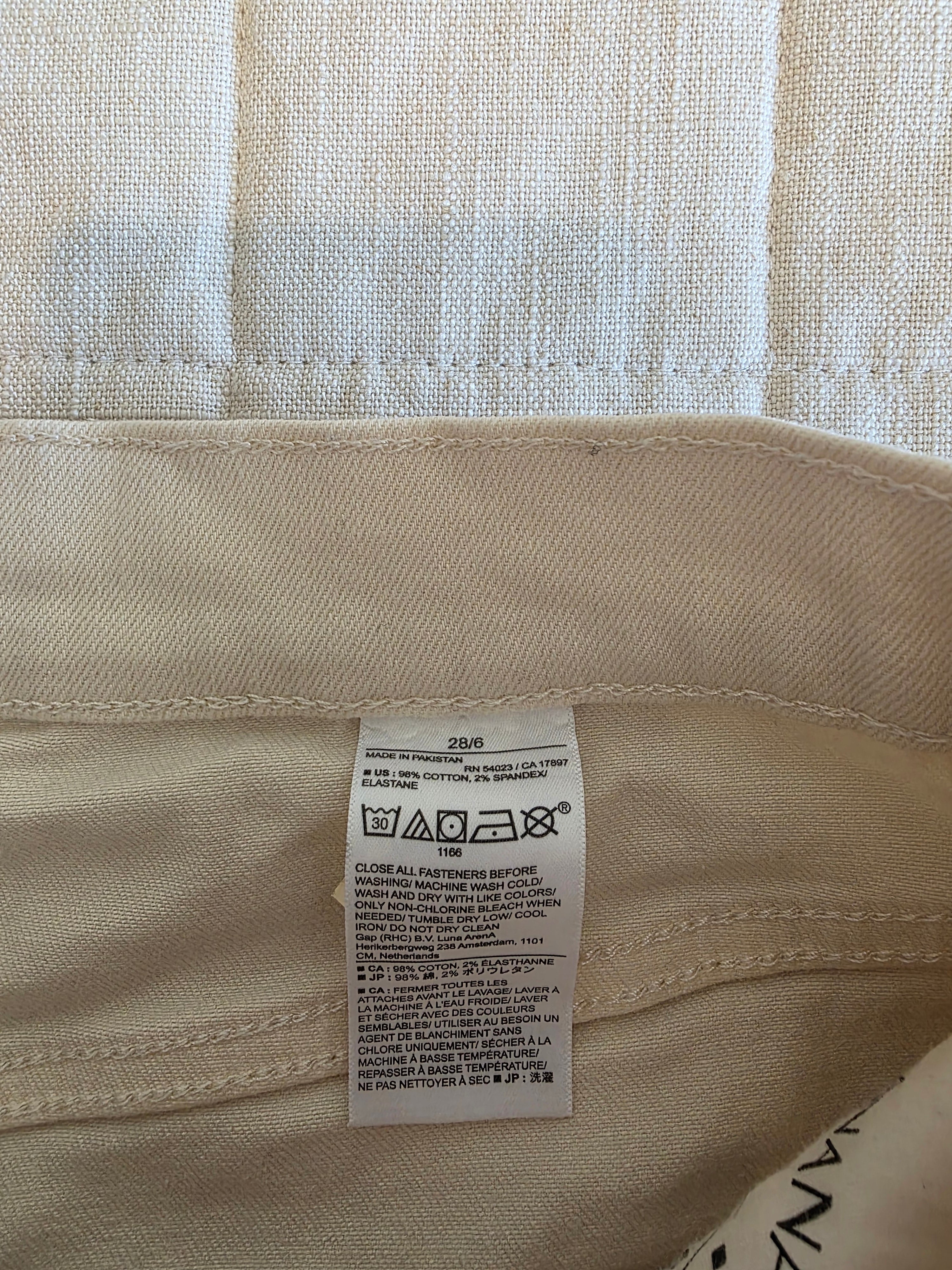 Ecru Wide Leg Jeans (28/6)