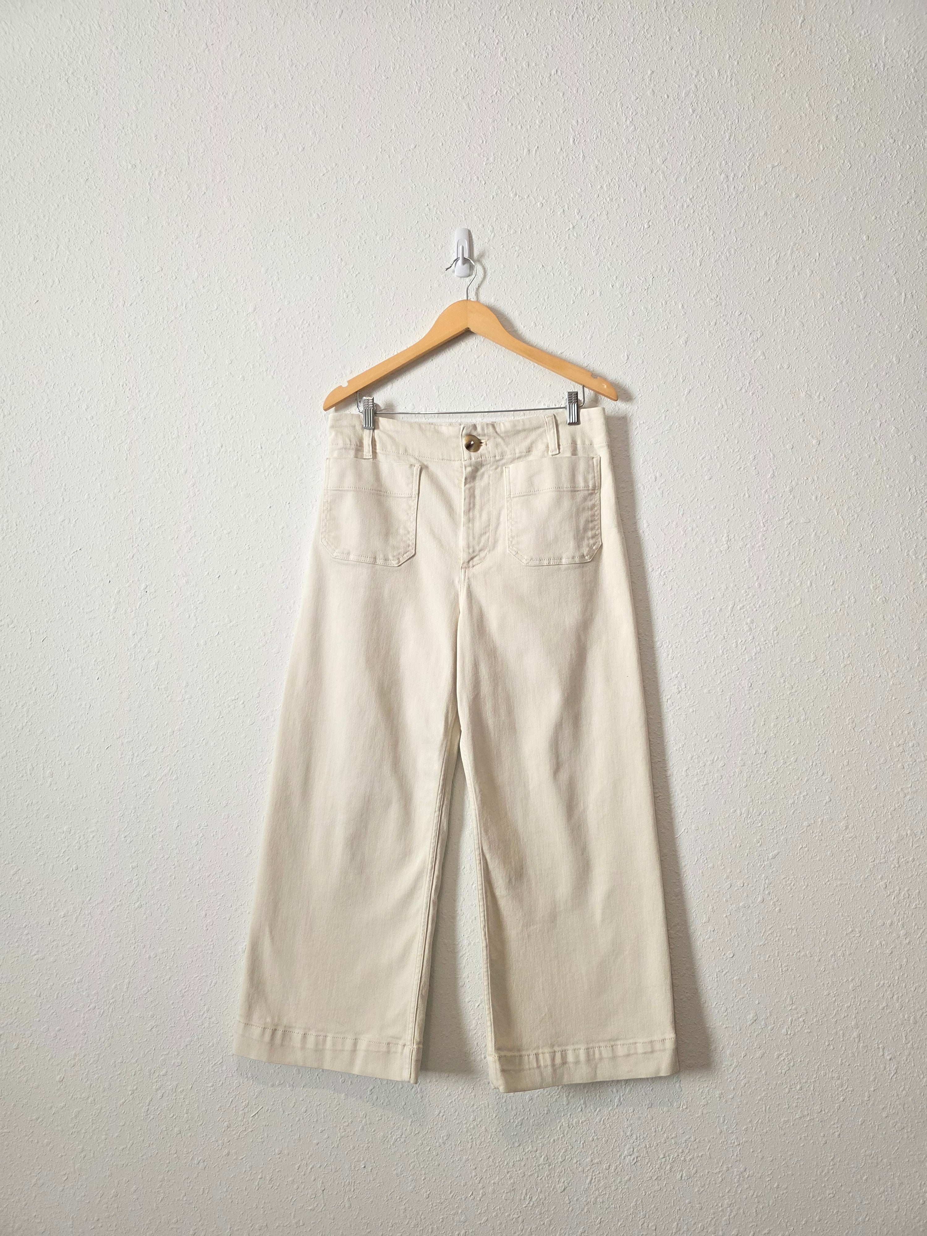 Anthropologie Ecru Wide Leg Pants (31)