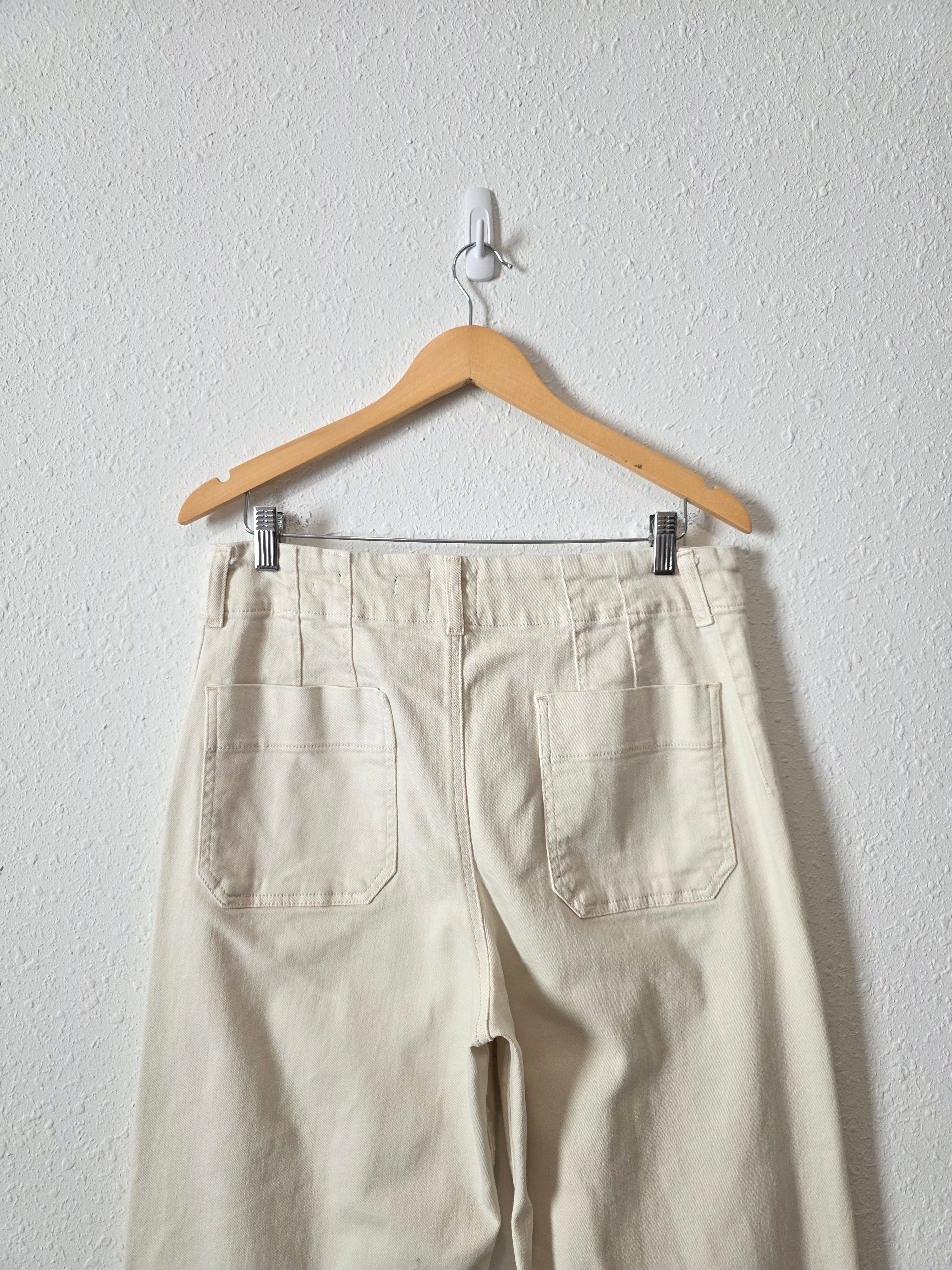 Anthropologie Ecru Wide Leg Pants (31)