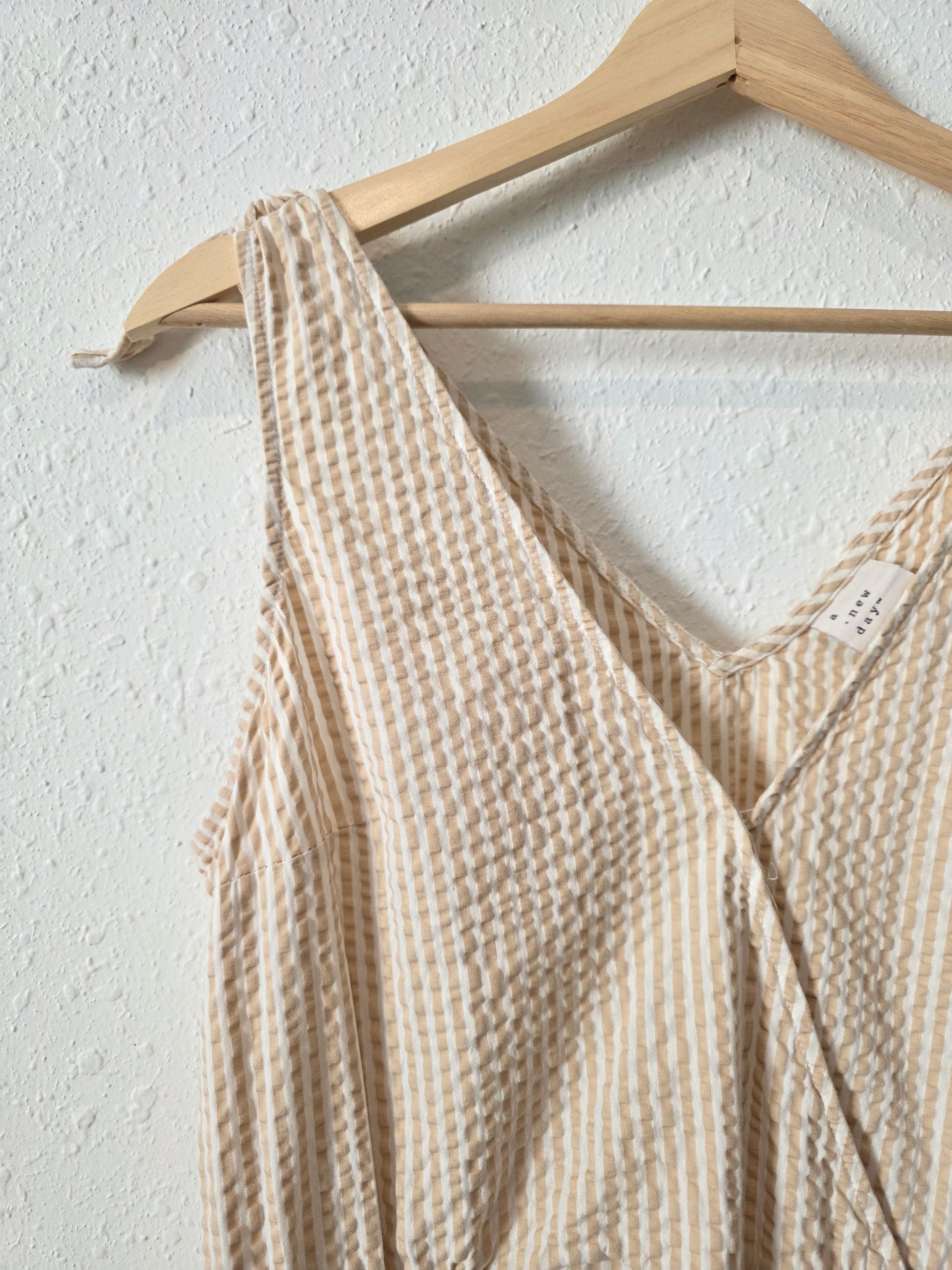 Striped Wide Leg Jumpsuit (M)
