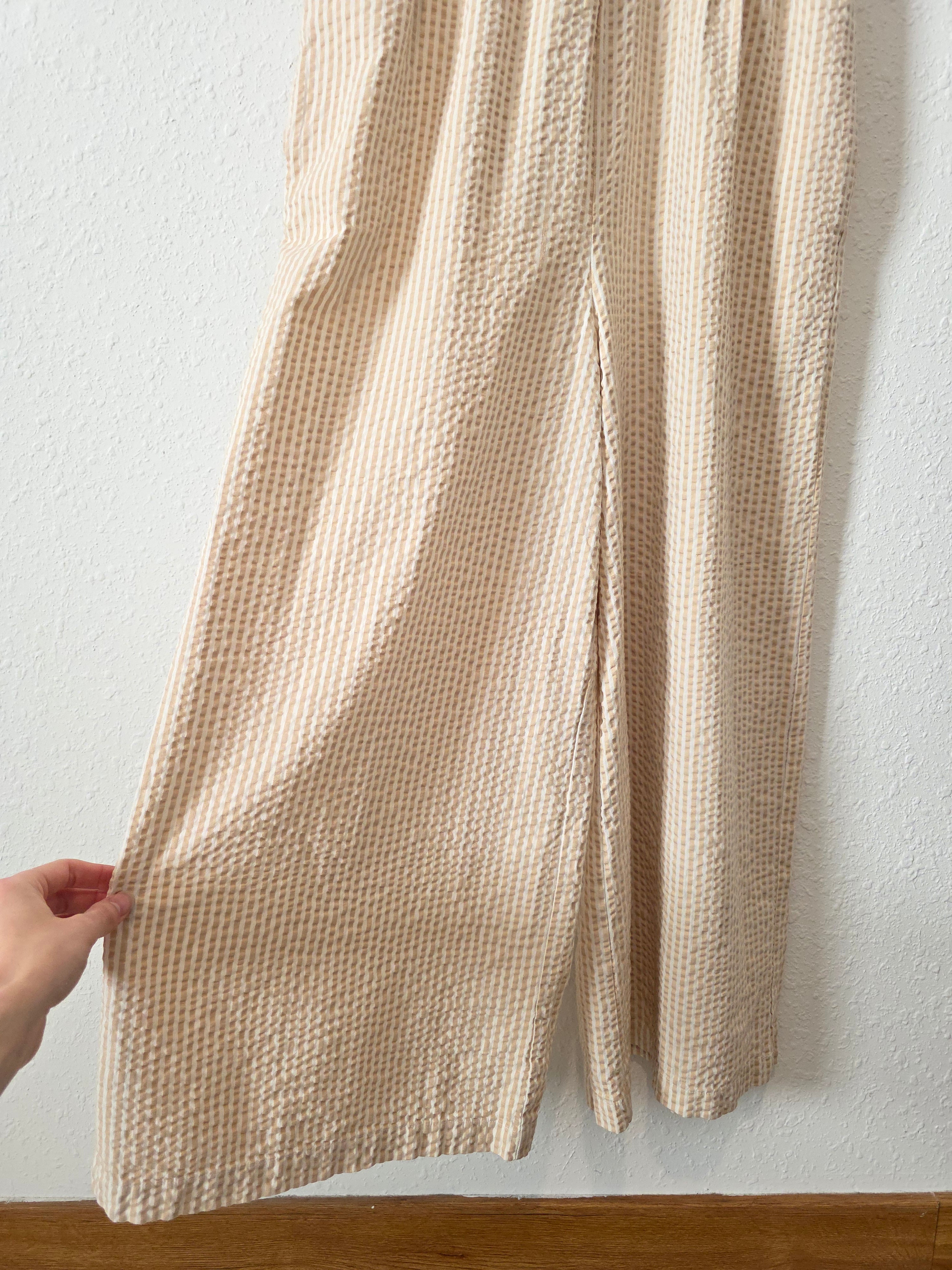 Striped Wide Leg Jumpsuit (M)