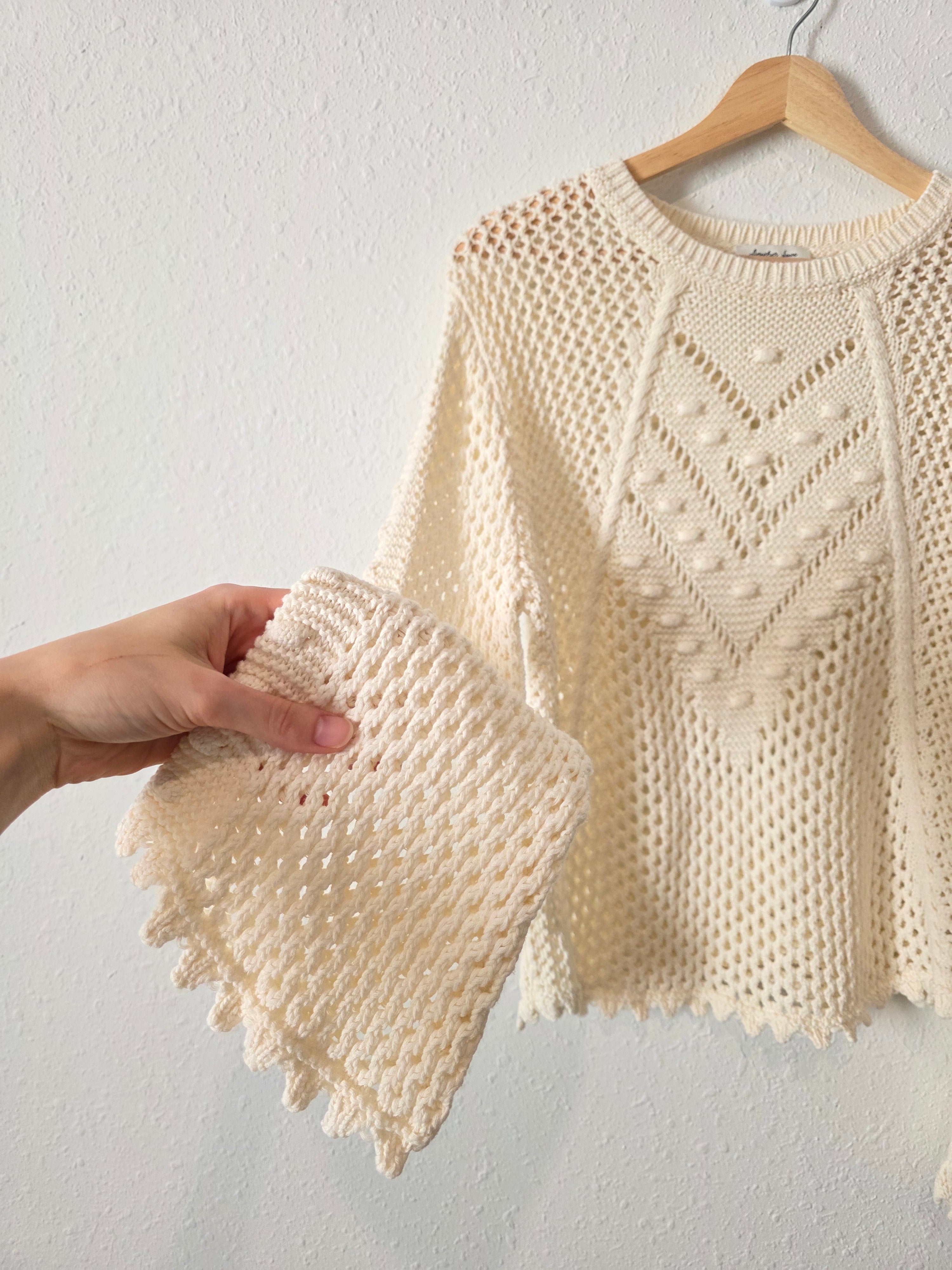 Another Love Cotton Crochet Top (M)