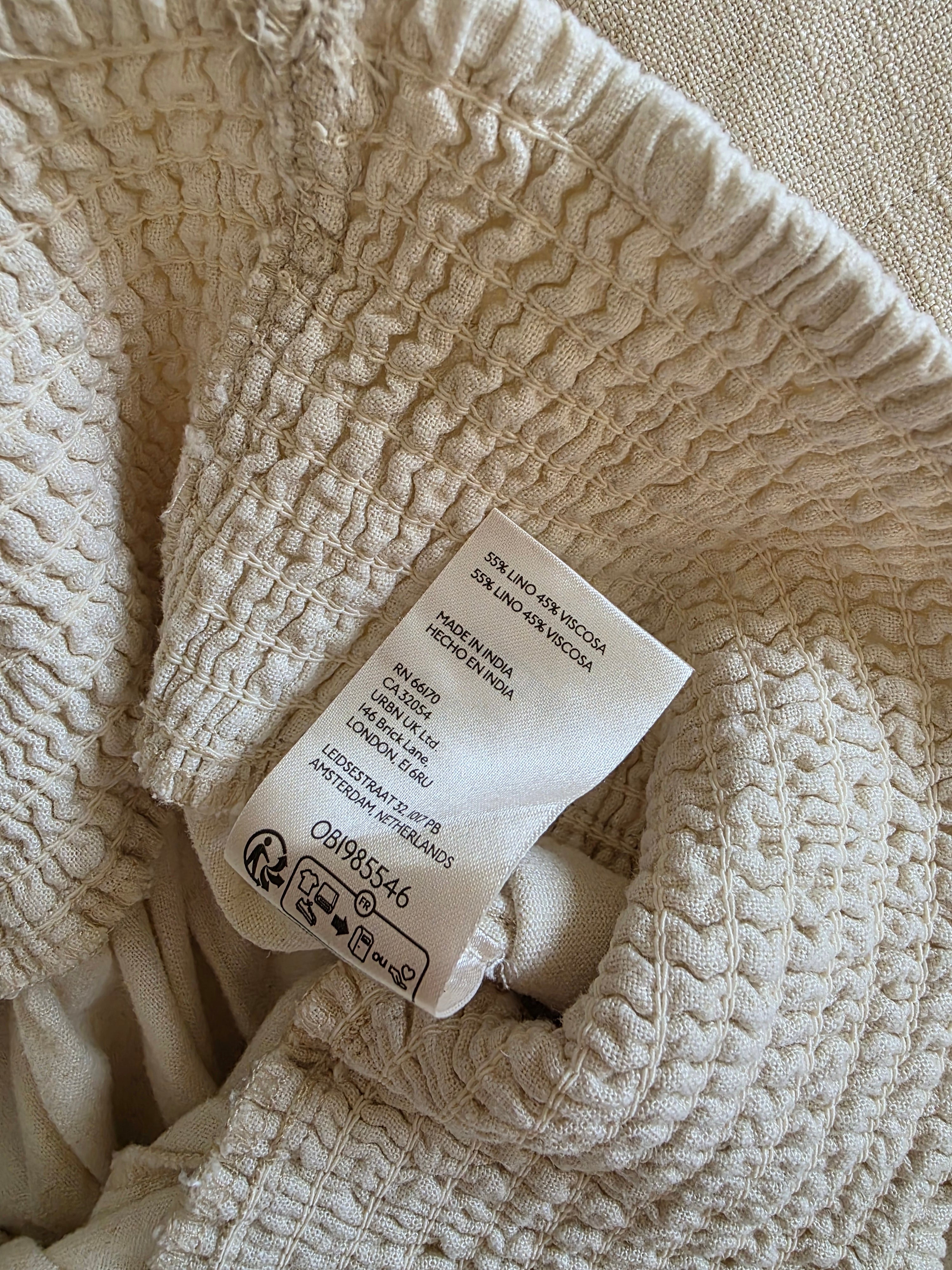 Anthropologie Linen Barrel Pants (M)