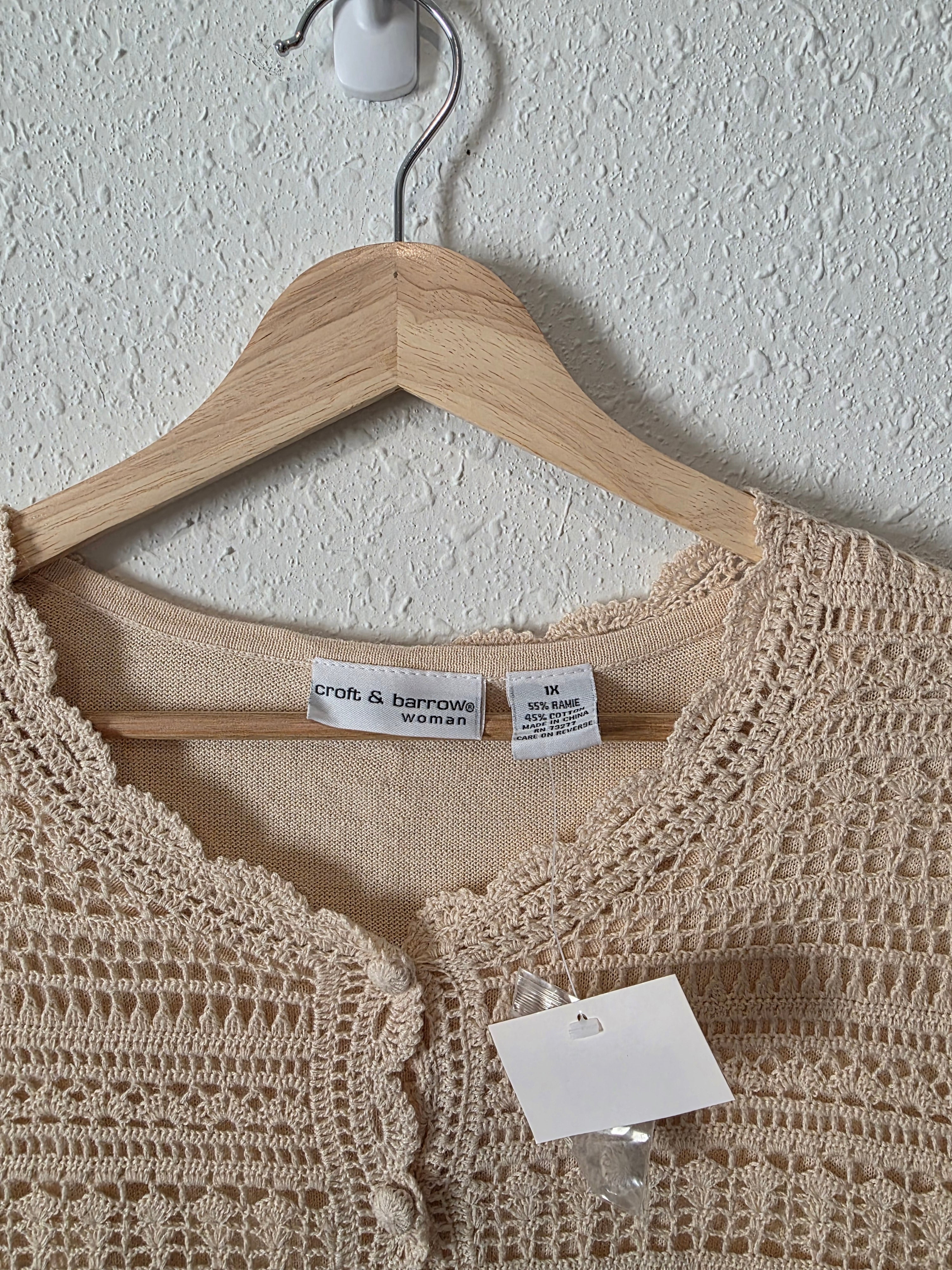 NEW Crochet Knit Top (1X)
